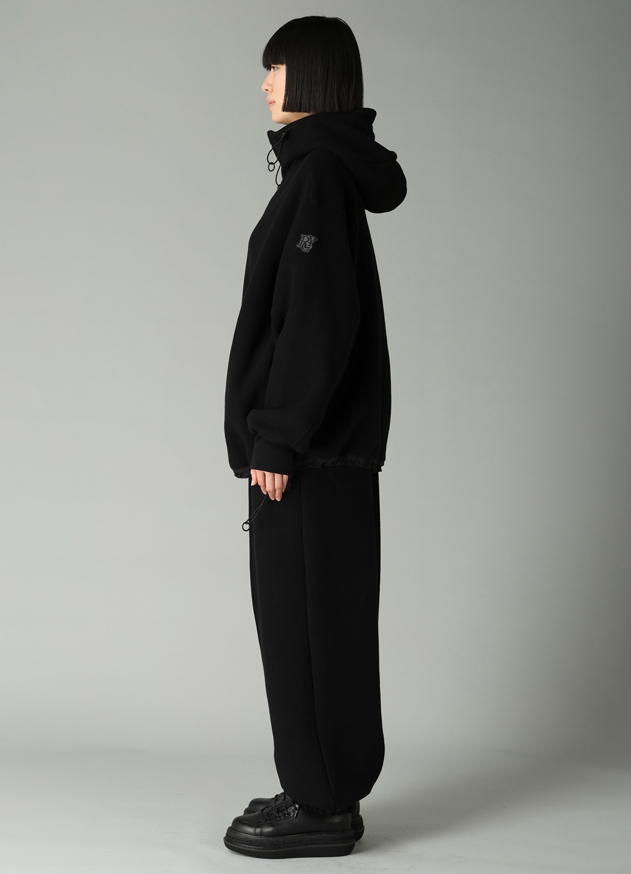 Liy/C BRUSHED FRENCH TERRY HIGHNECK HOODIE