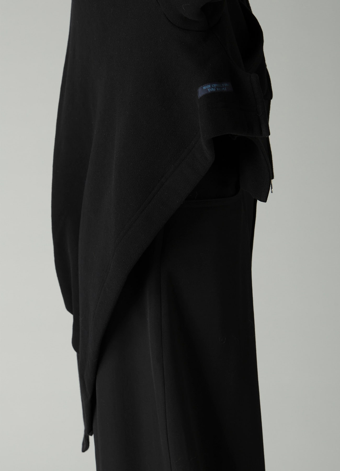 Liy/C BRUSHED FRENCH TERRY UNBALANCED HOODIE