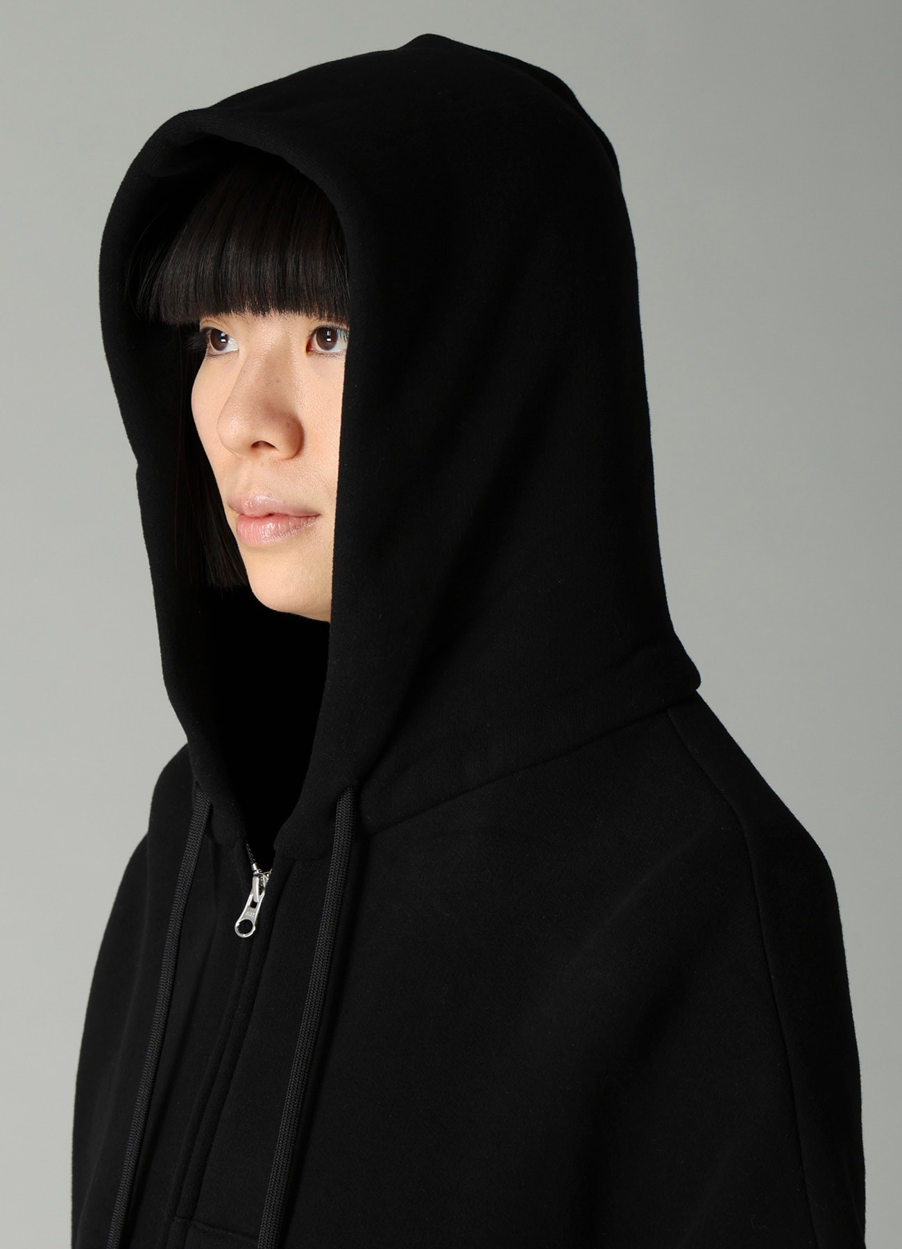 Liy/C BRUSHED FRENCH TERRY UNBALANCED HOODIE
