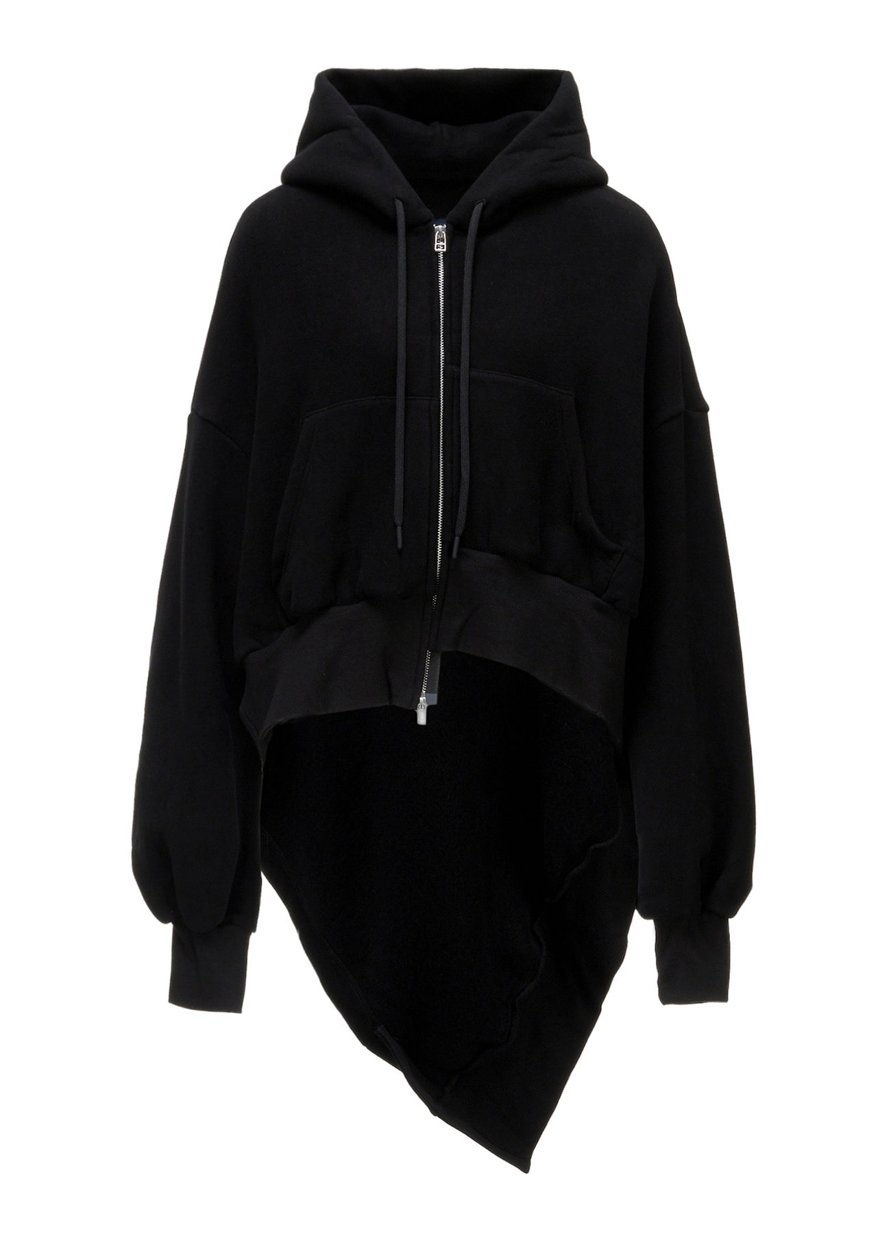 Liy/C BRUSHED FRENCH TERRY UNBALANCED HOODIE