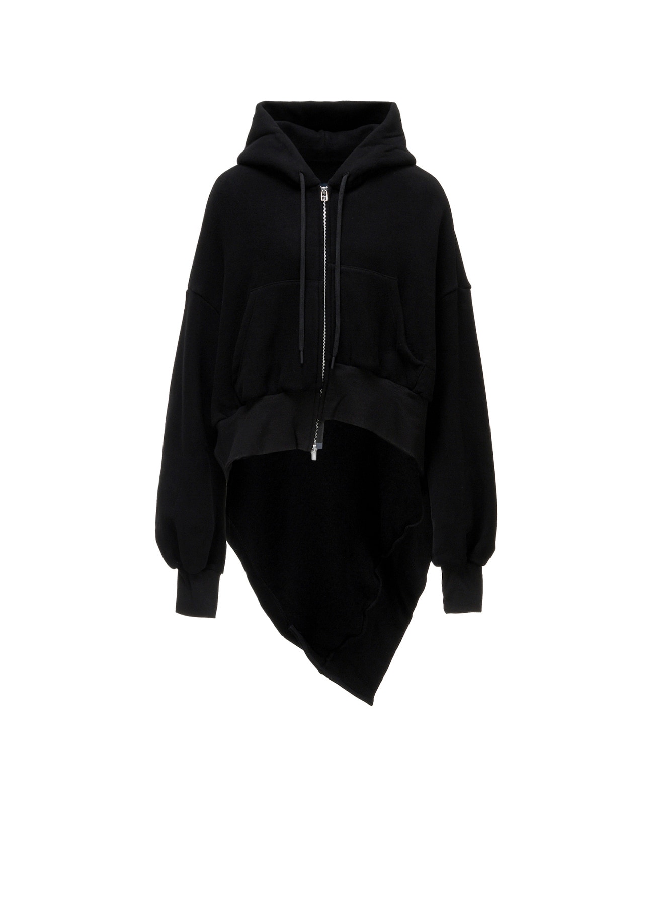 Liy/C BRUSHED FRENCH TERRY UNBALANCED HOODIE