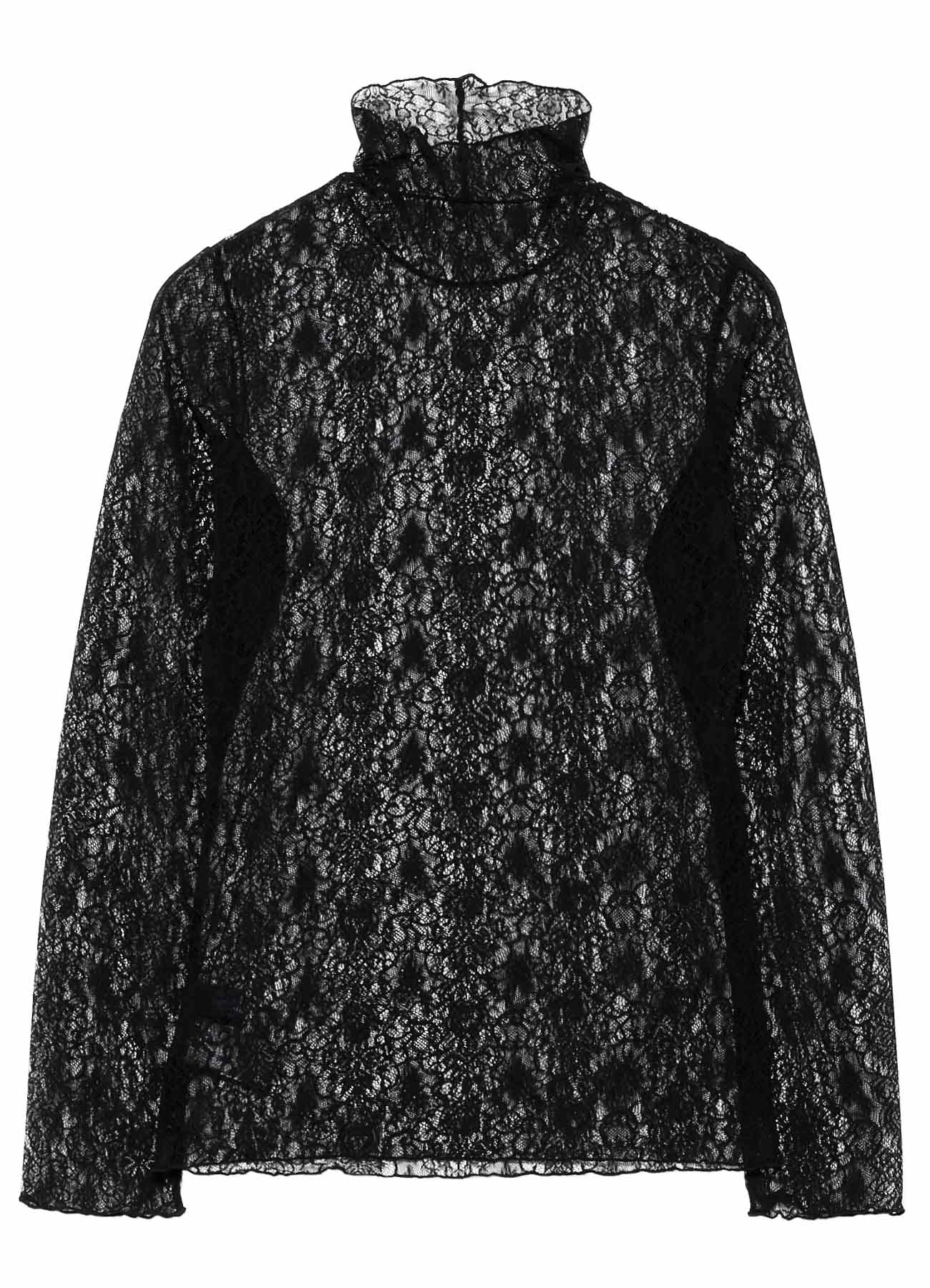 STREACH LACE TURTLENECK