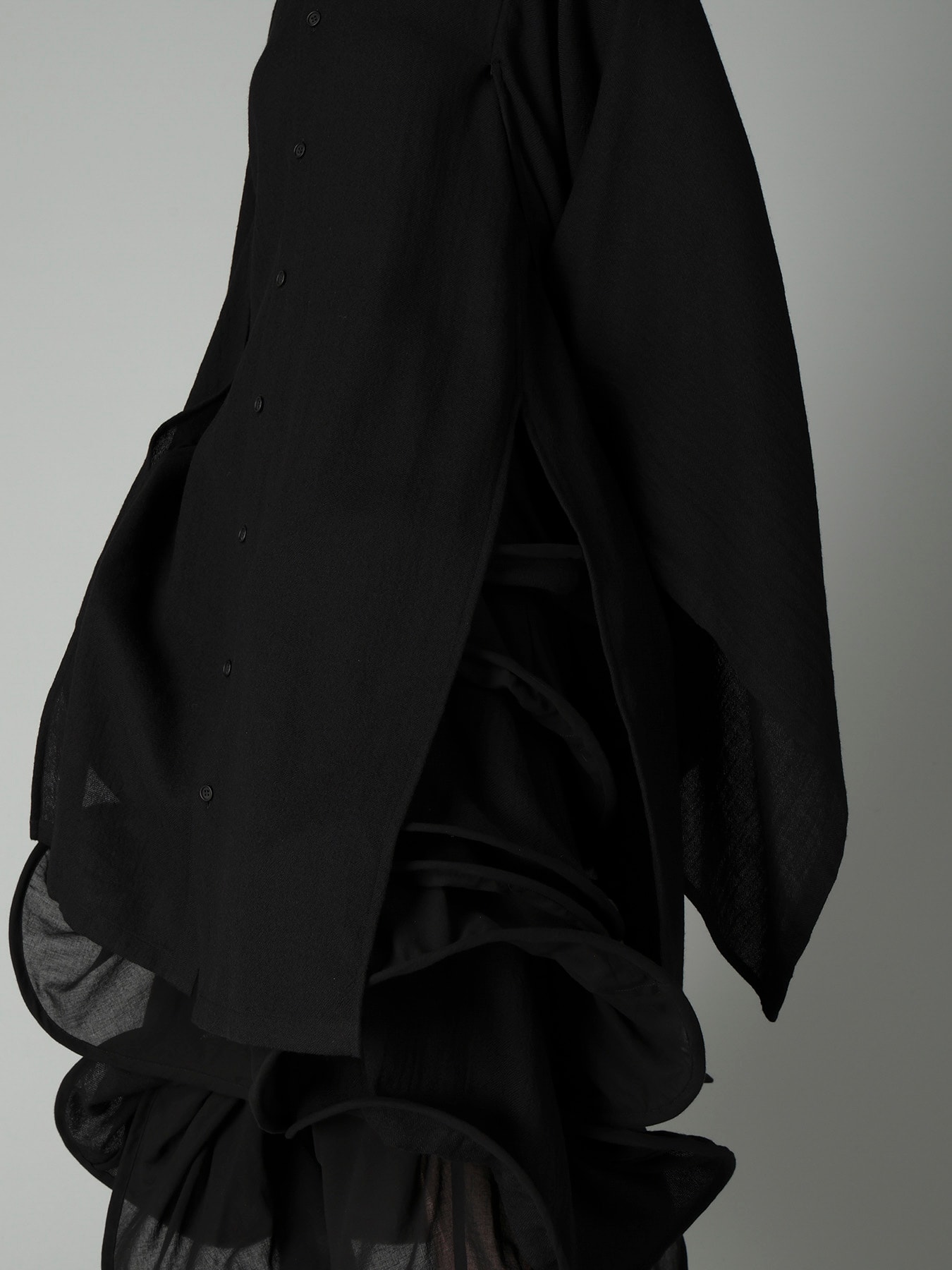 SOFT WOOL KIMONO SLEEVE BLOUSE