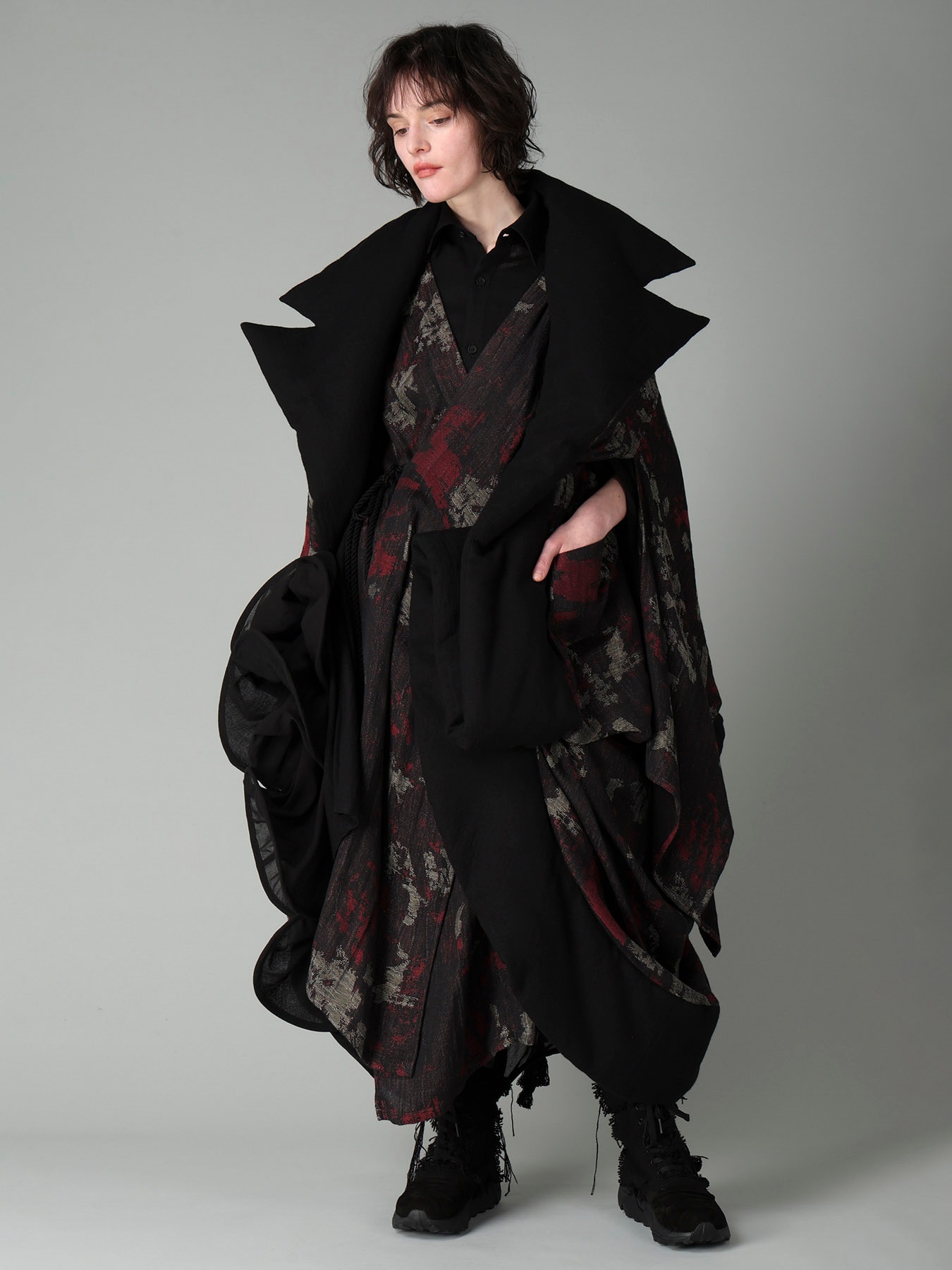SOFT WOOL KIMONO SLEEVE BLOUSE