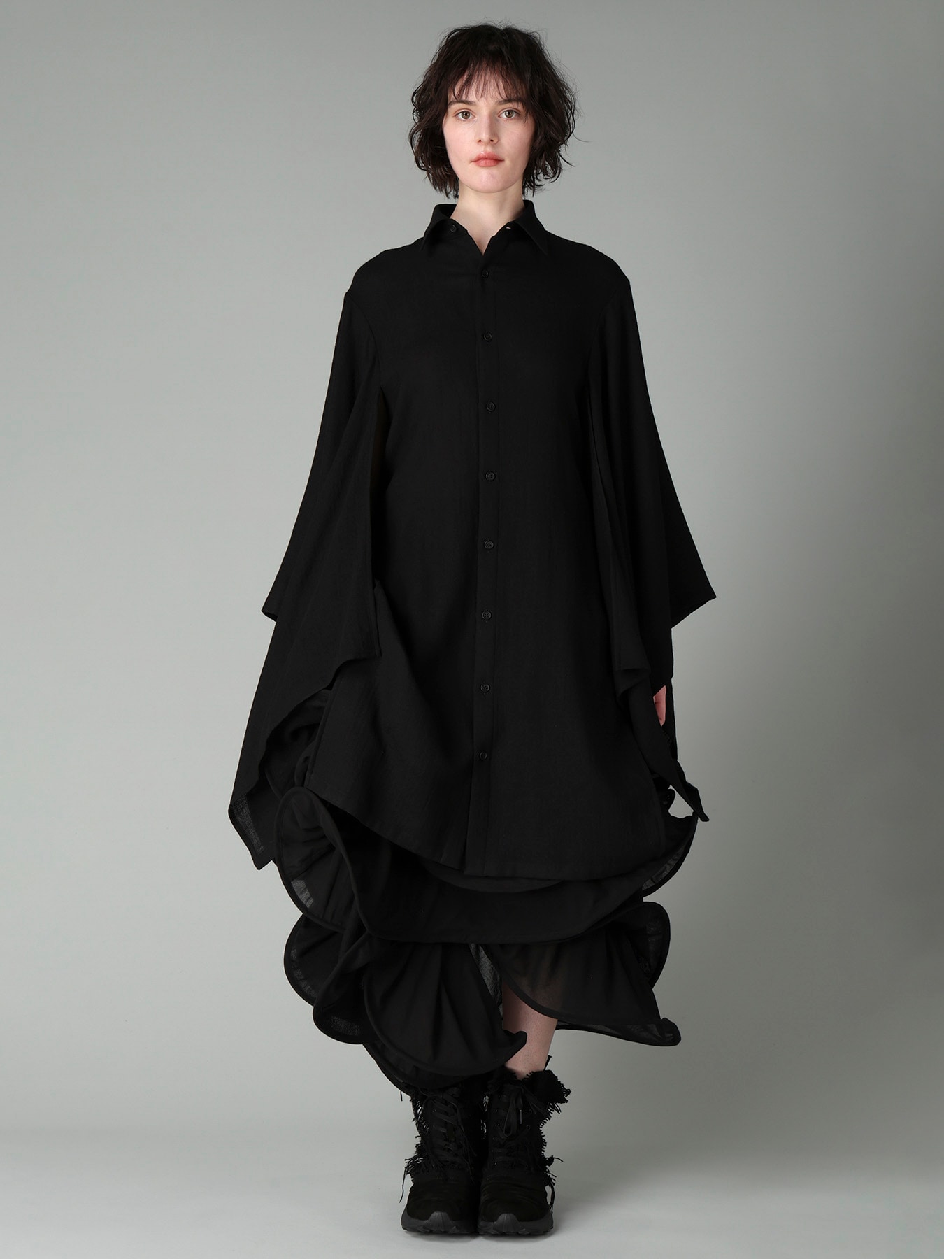 SOFT WOOL KIMONO SLEEVE BLOUSE