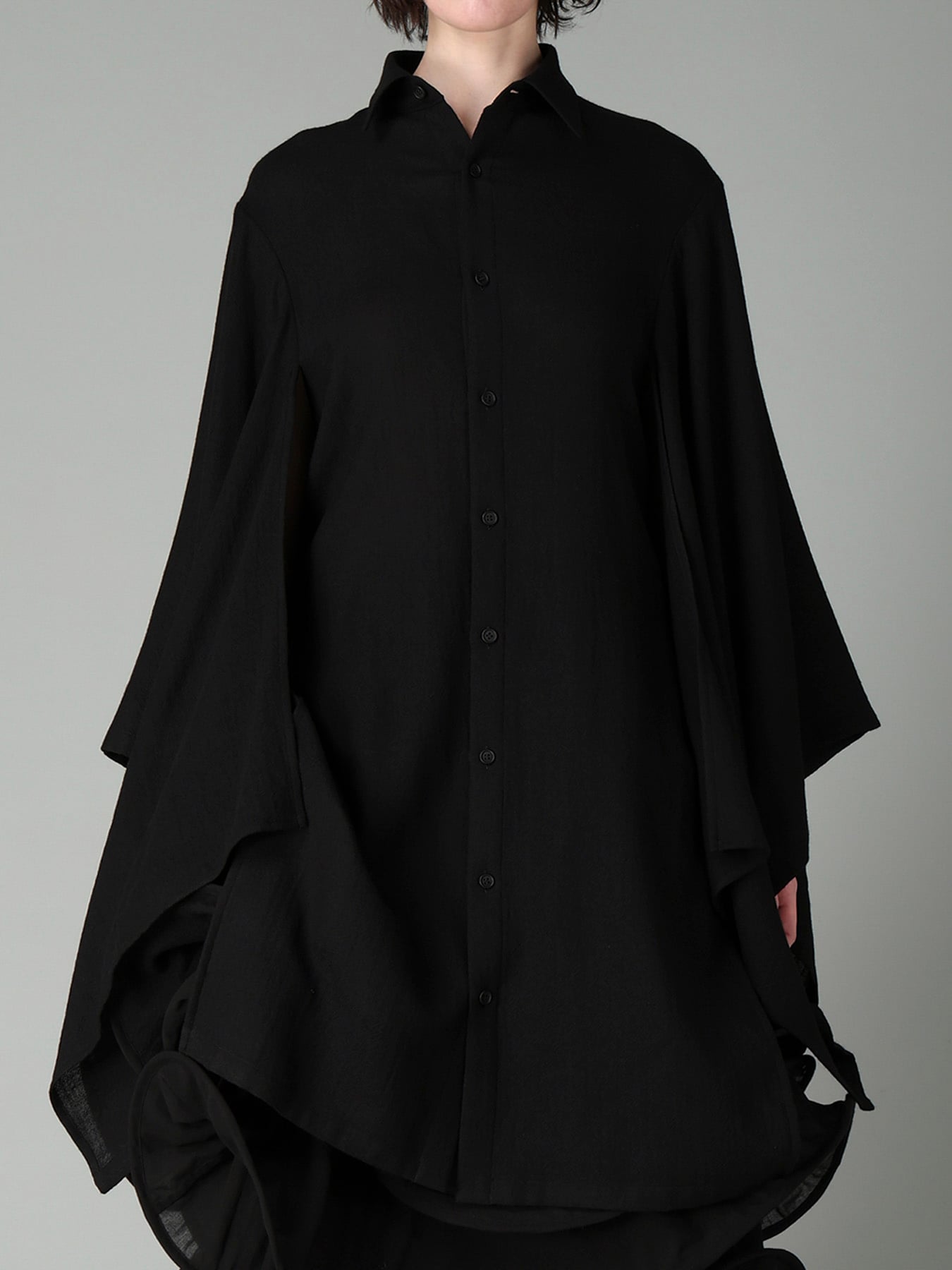 SOFT WOOL KIMONO SLEEVE BLOUSE