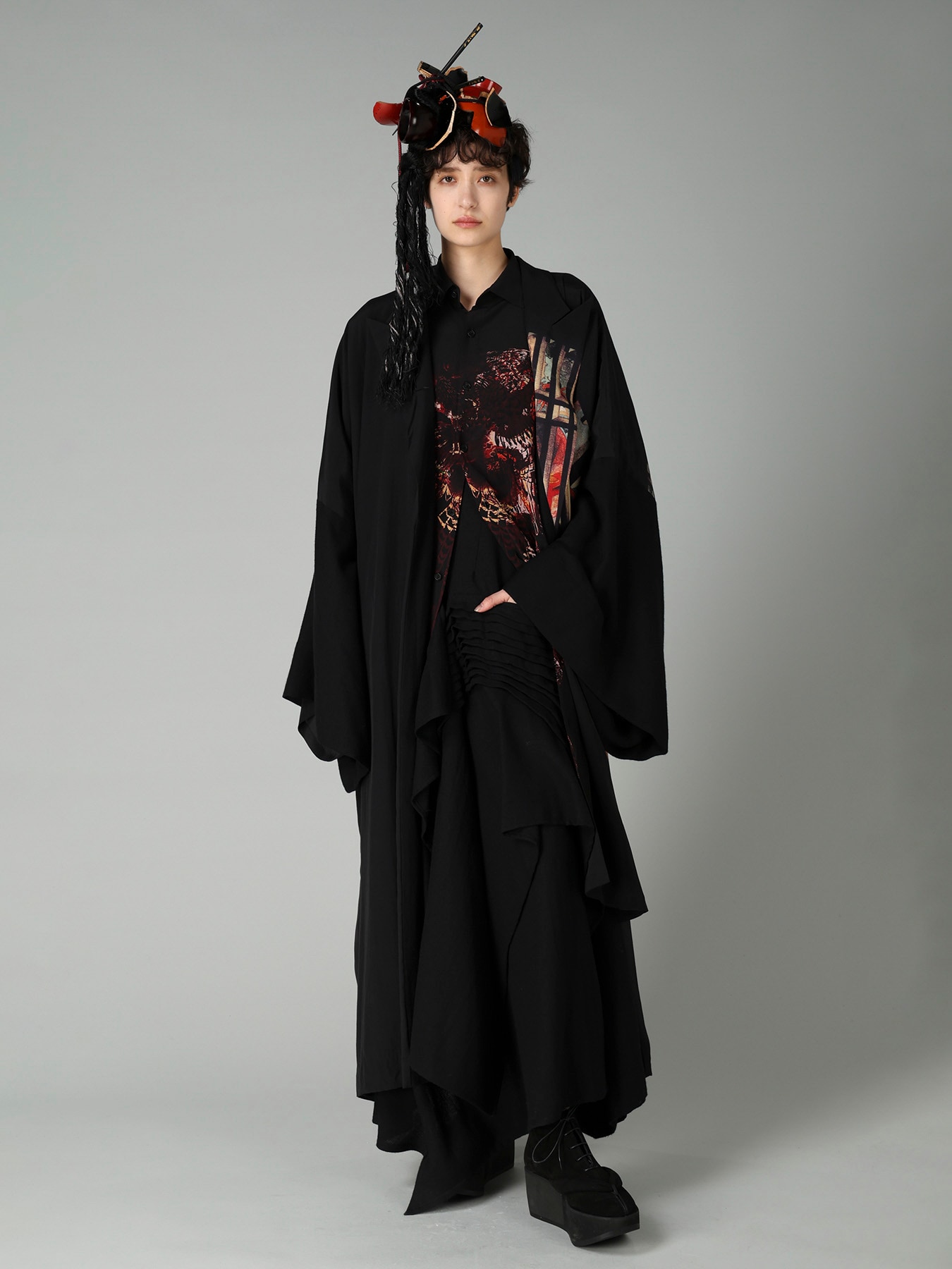14MOMME DE CHINE PT ASYMMETRIC KIMONO BLOUSE