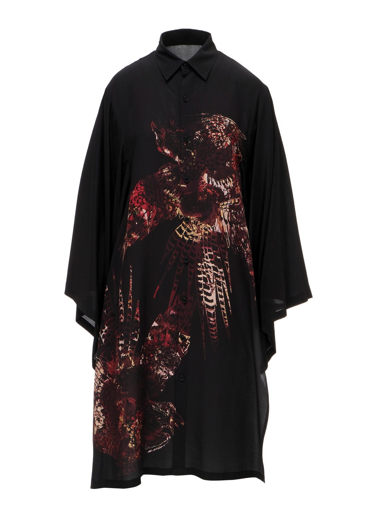 14MOMME DE CHINE PT ASYMMETRIC KIMONO BLOUSE