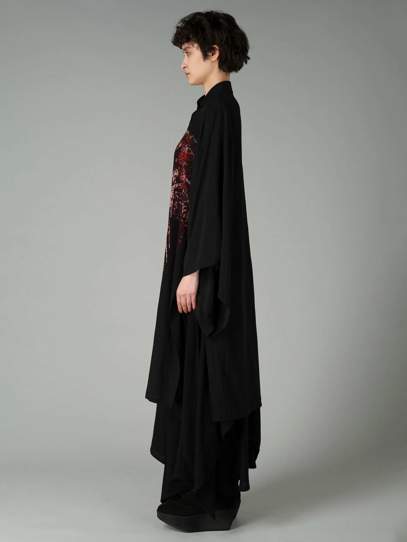 14MOMME DE CHINE PT ASYMMETRIC KIMONO BLOUSE