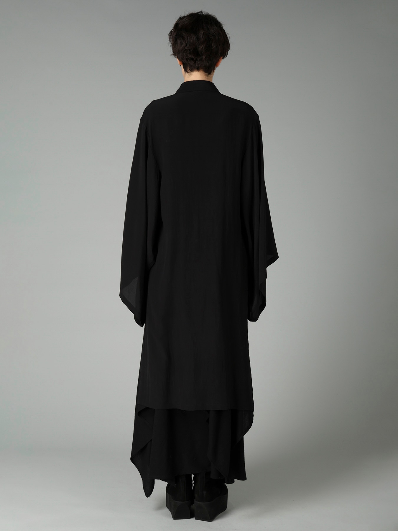 14MOMME DE CHINE PT ASYMMETRIC KIMONO BLOUSE