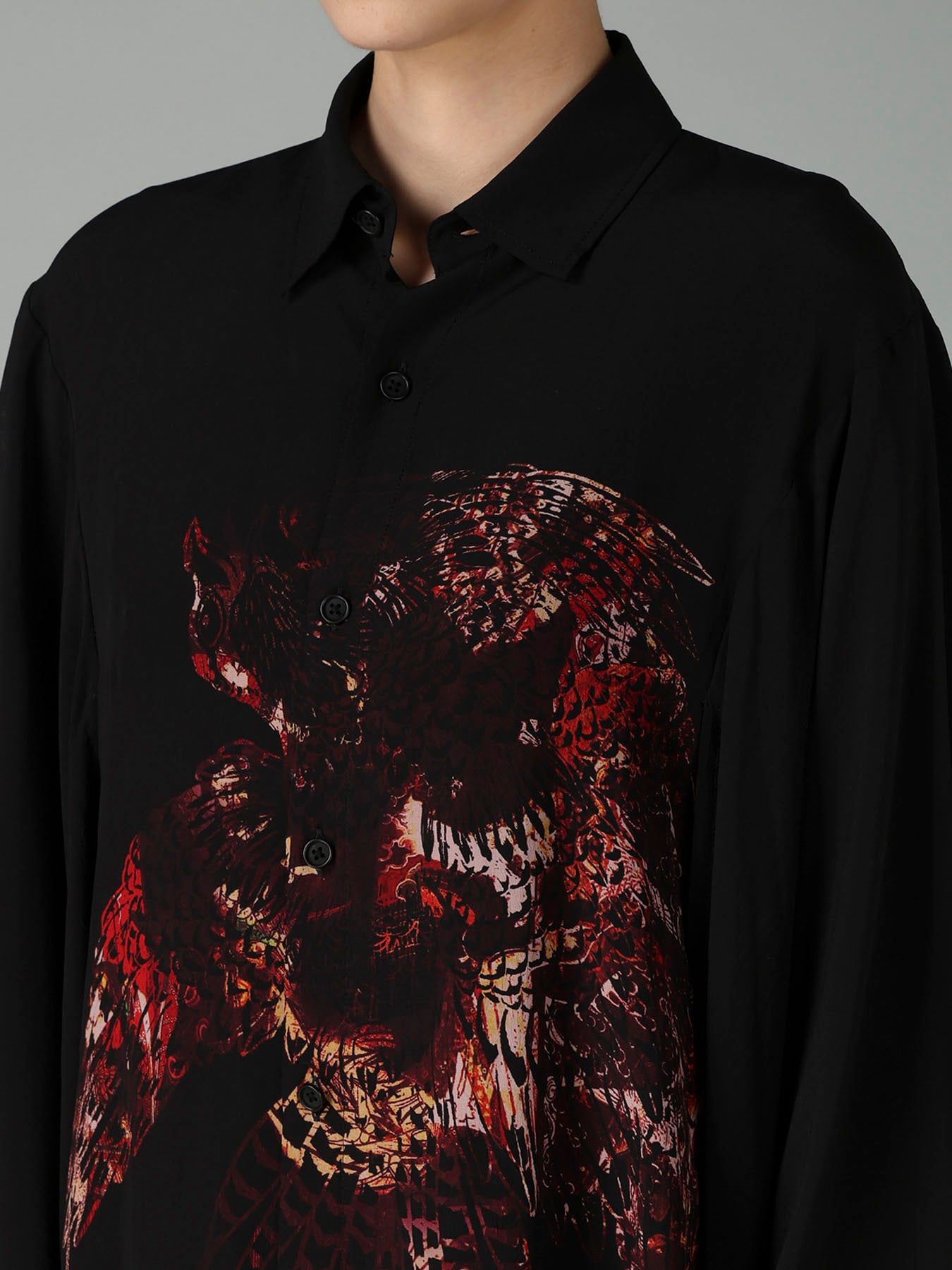 14MOMME DE CHINE PT ASYMMETRIC KIMONO BLOUSE