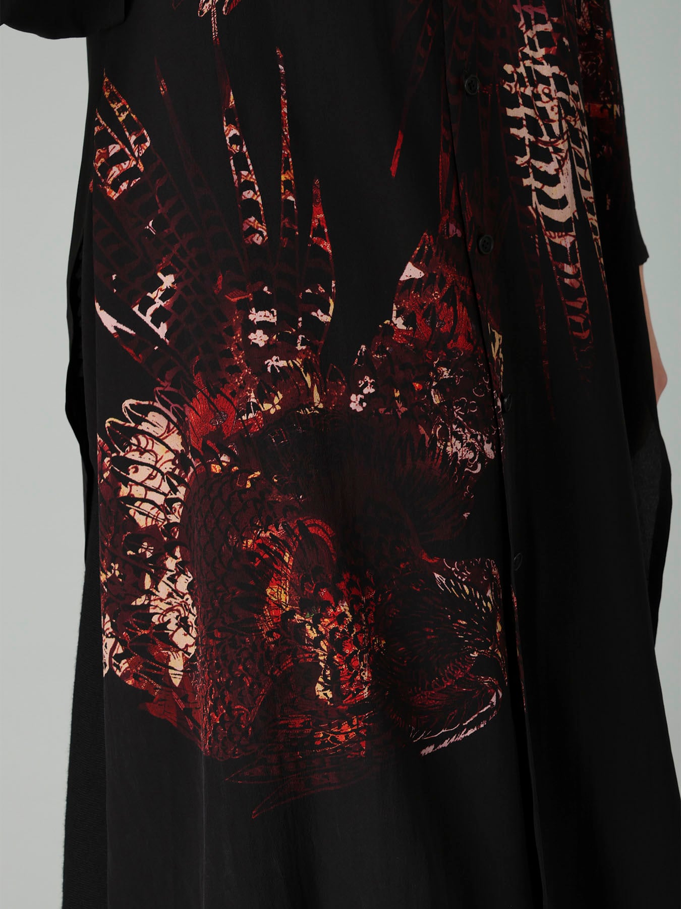 14MOMME DE CHINE PT ASYMMETRIC KIMONO BLOUSE