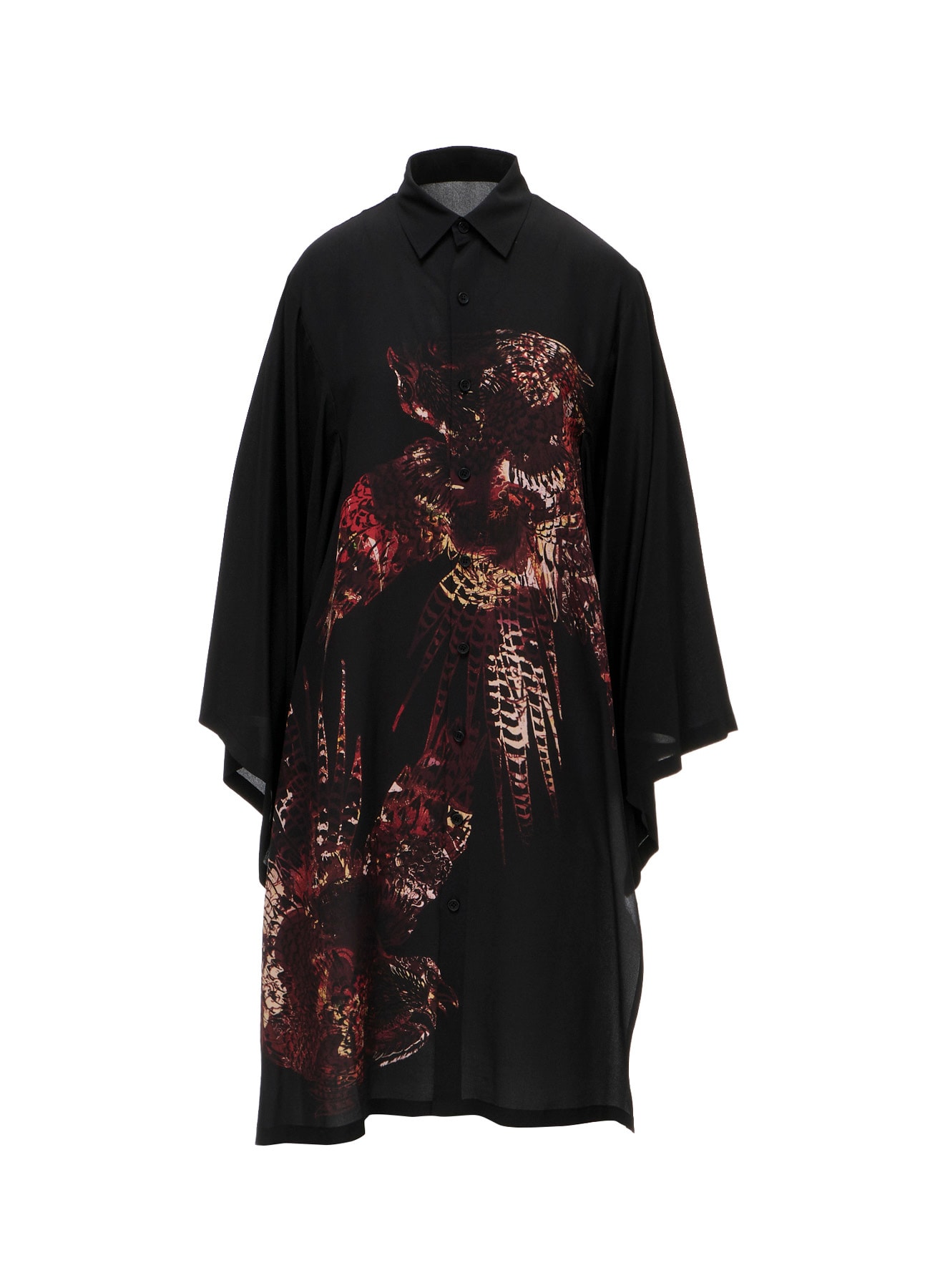 14MOMME DE CHINE PT ASYMMETRIC KIMONO BLOUSE