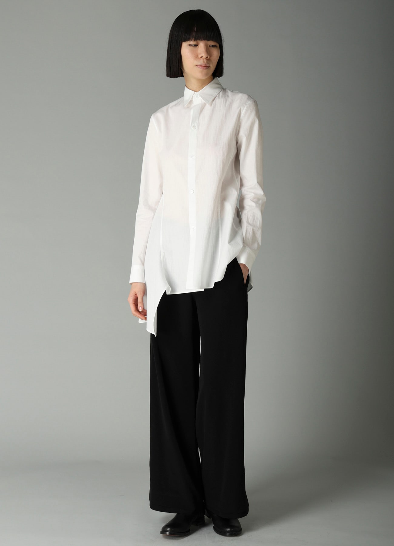 BROAD R PANELED LONG SHIRT