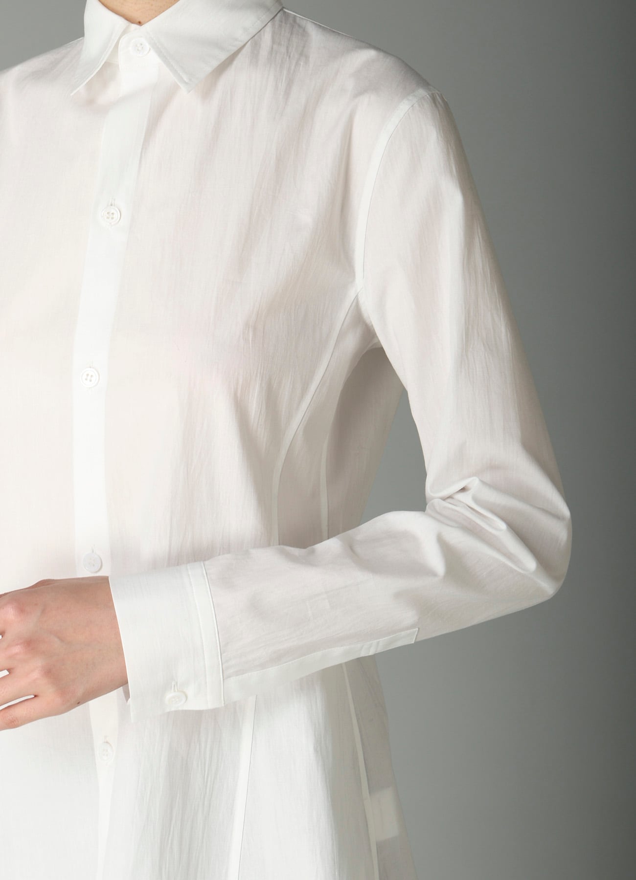 BROAD R PANELED LONG SHIRT