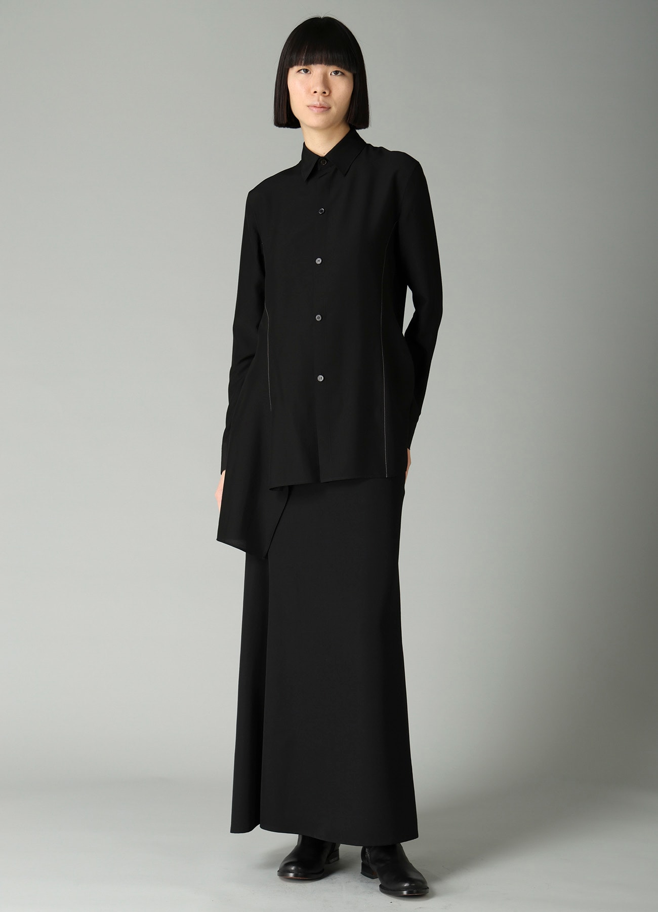 Ry/Si VOILE R PANELED LONG SHIRT