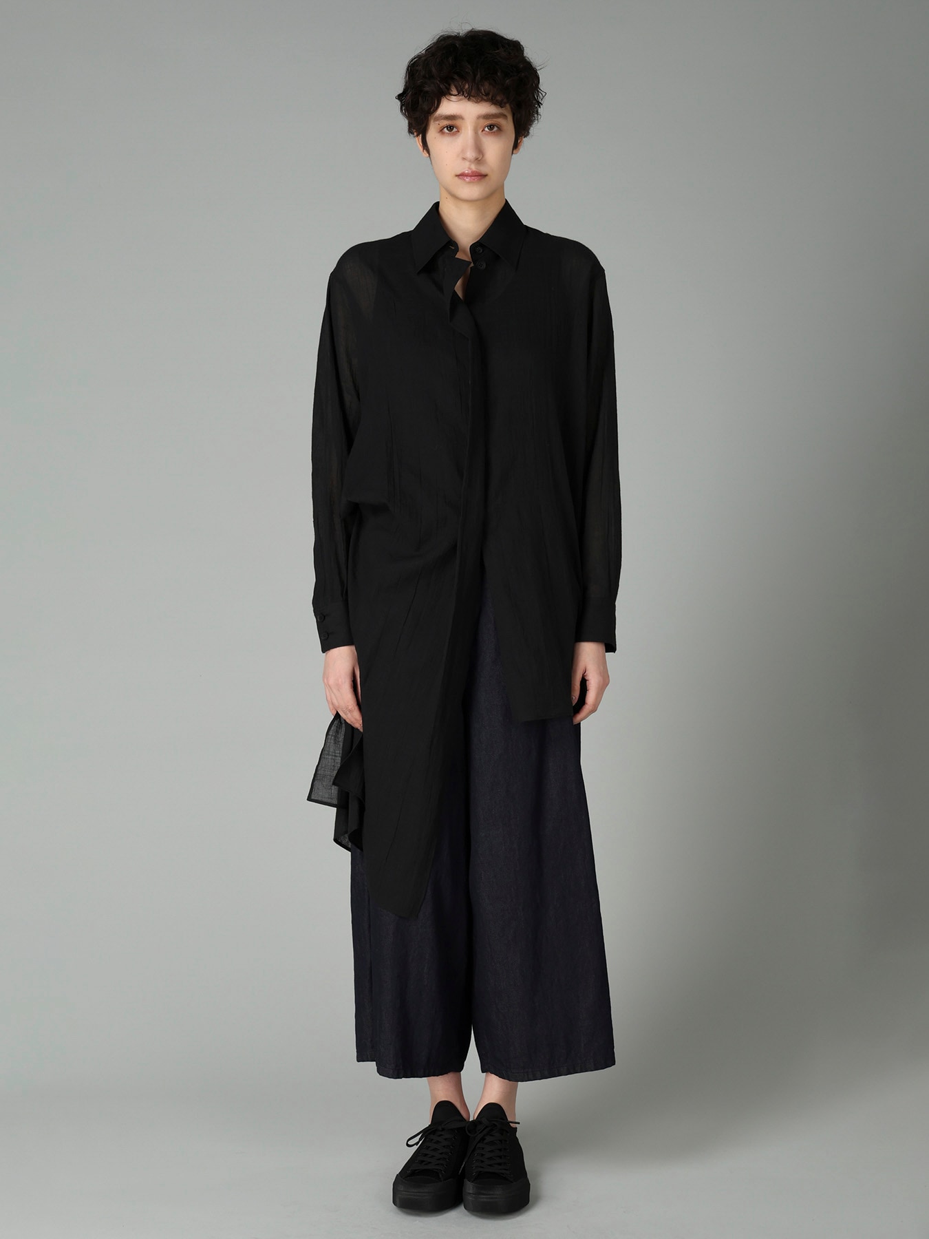 C/Li CATCH WASHER TUCK&DRAPE BLOUSE