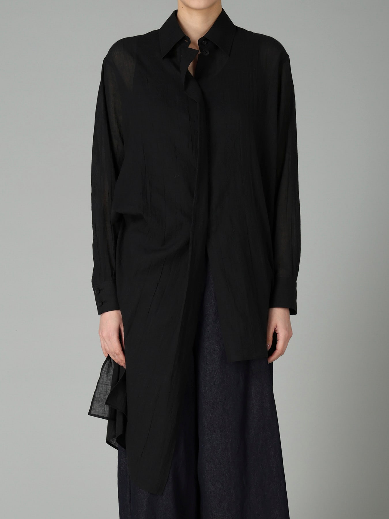C/Li CATCH WASHER TUCK&DRAPE BLOUSE