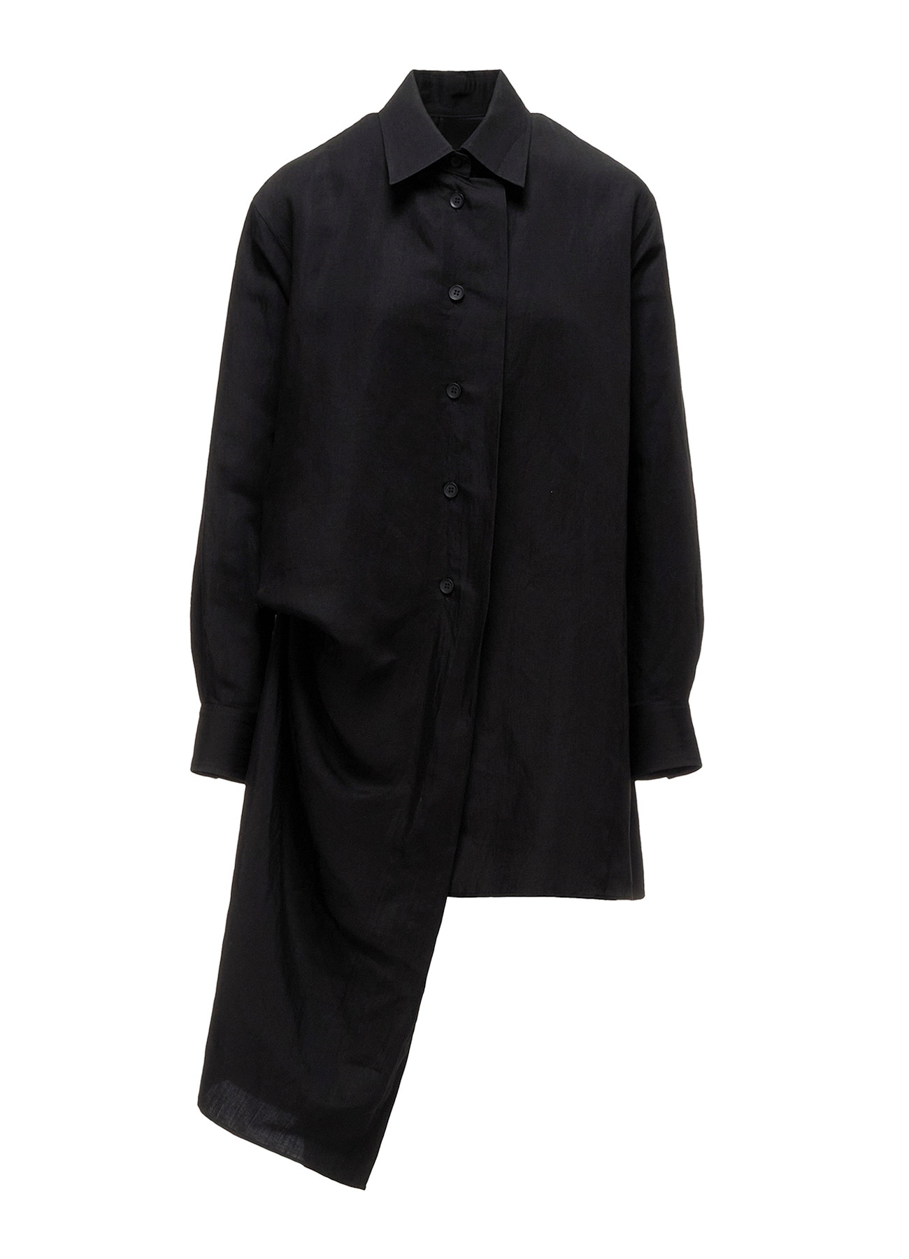 Li/Cu TWILL TUCK&DRAPE BLOUSE