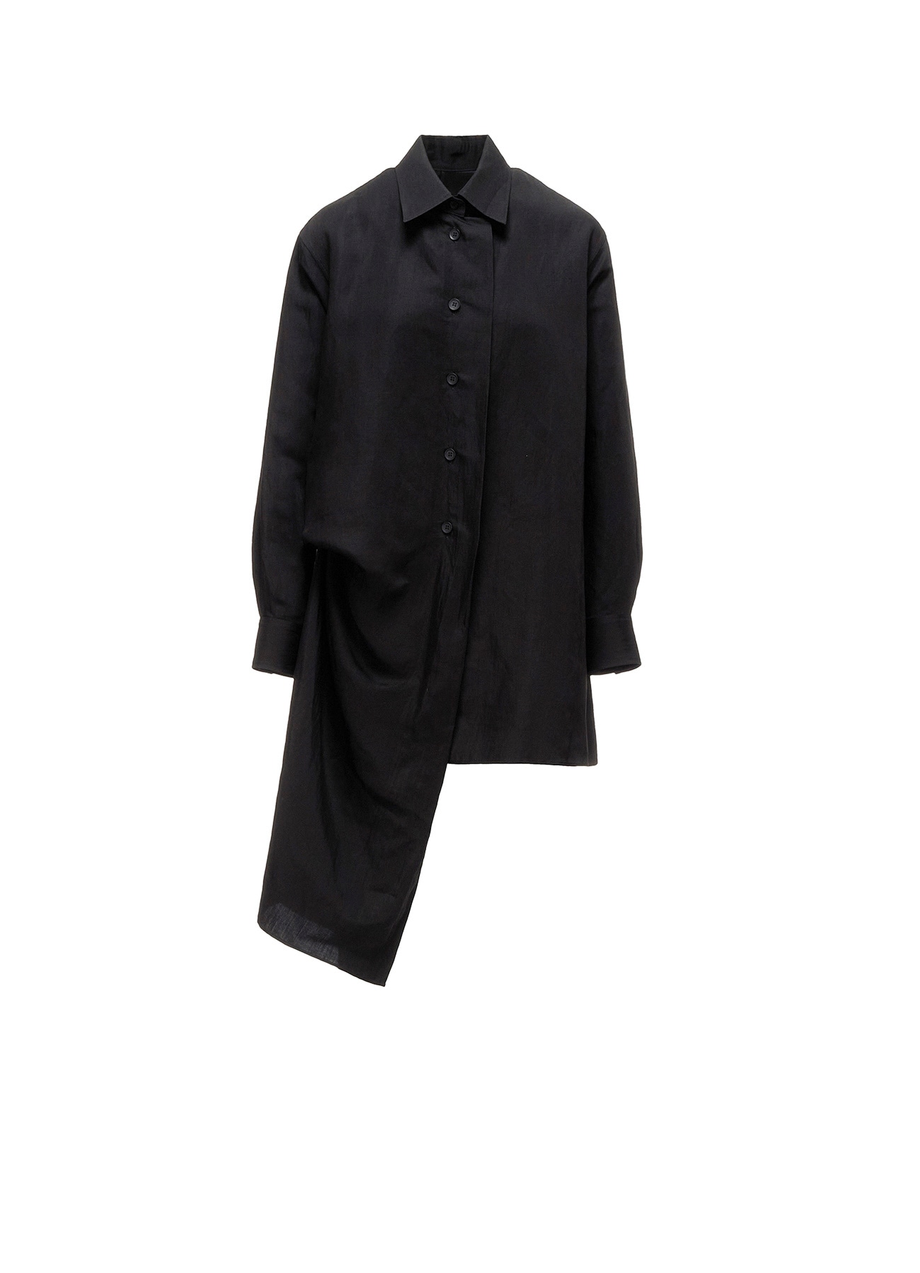 Li/Cu TWILL TUCK&DRAPE BLOUSE