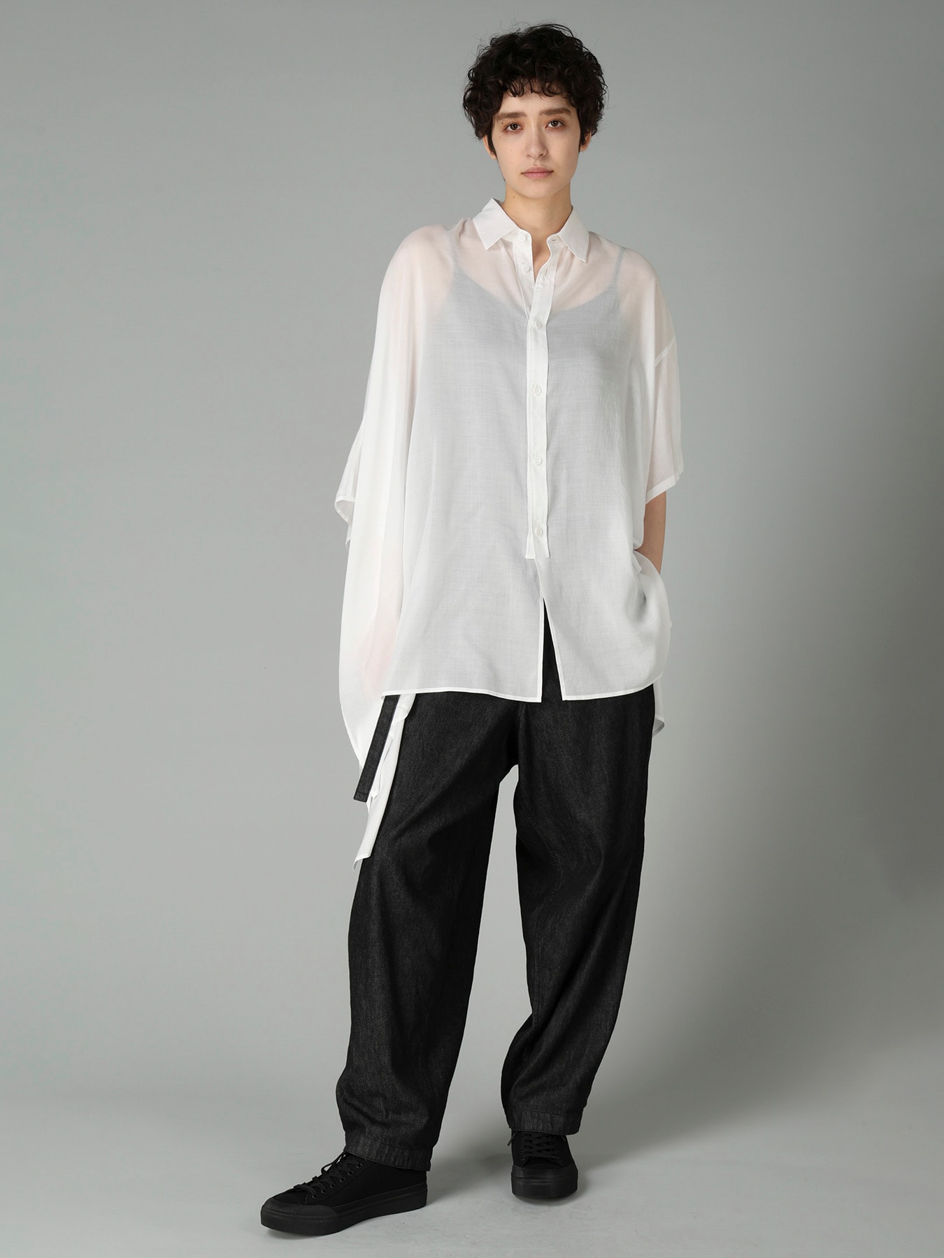 CELLULOSE LAWN R DRAPED SHIRT