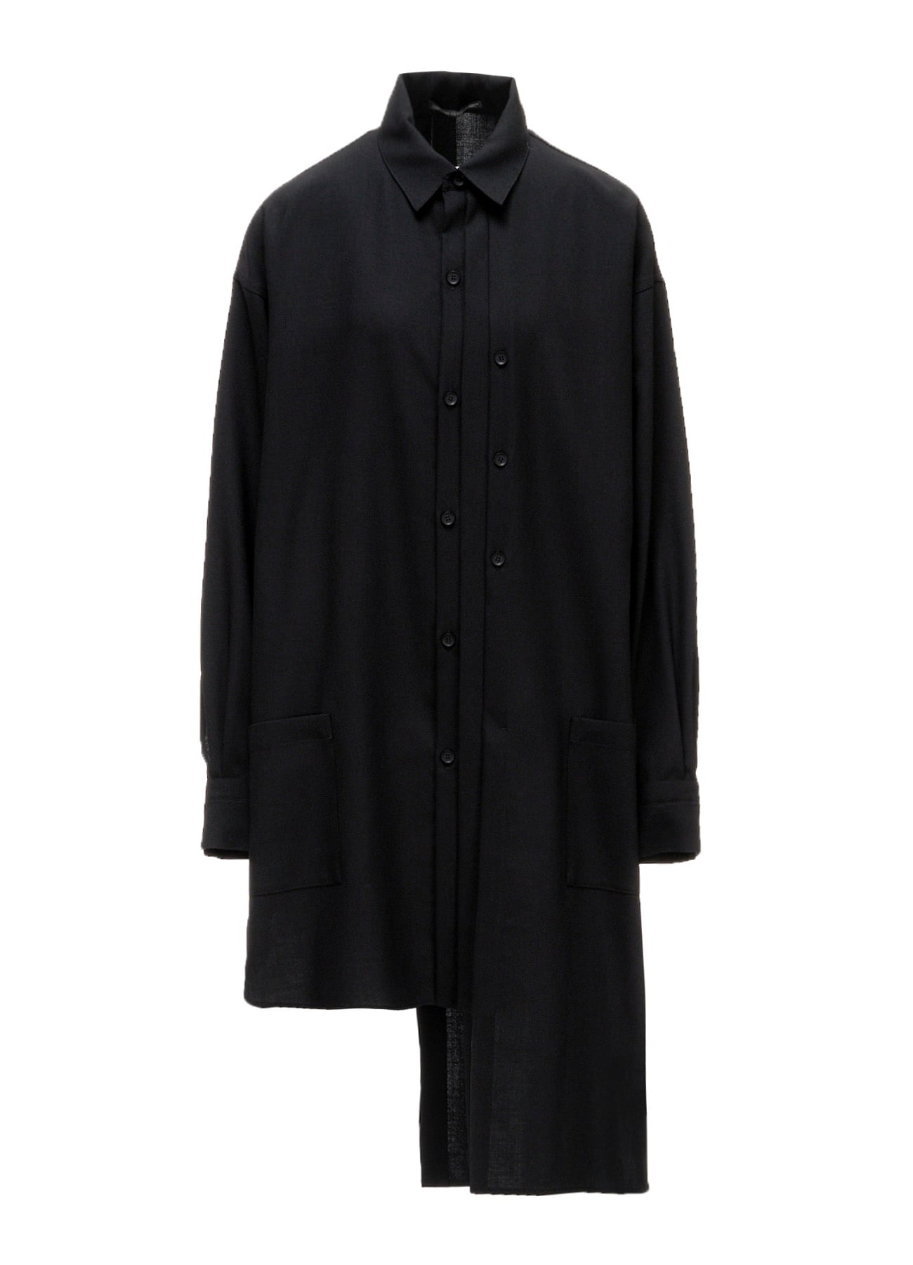 WOOL PLEATED SHIRT