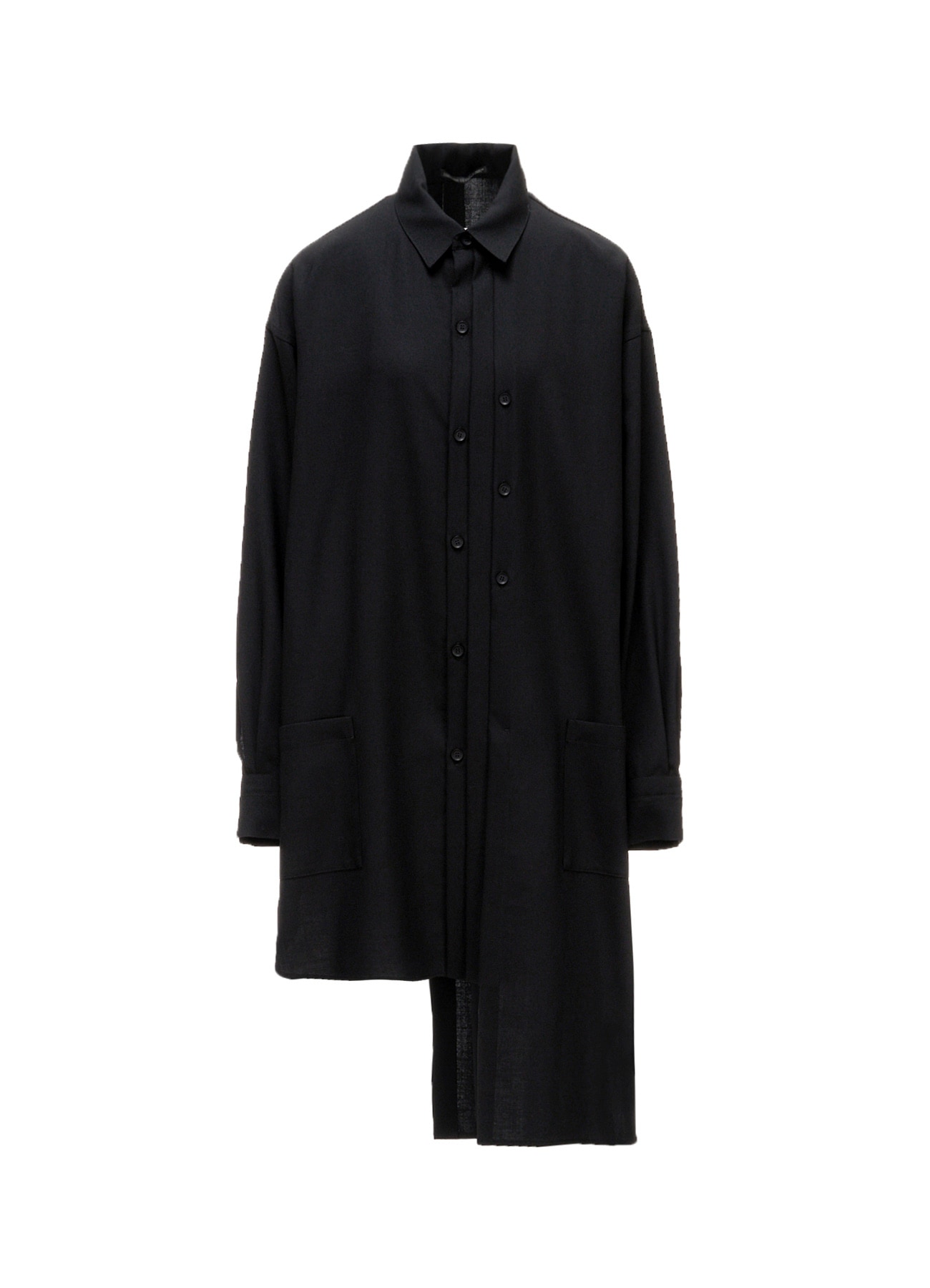 WOOL PLEATED SHIRT