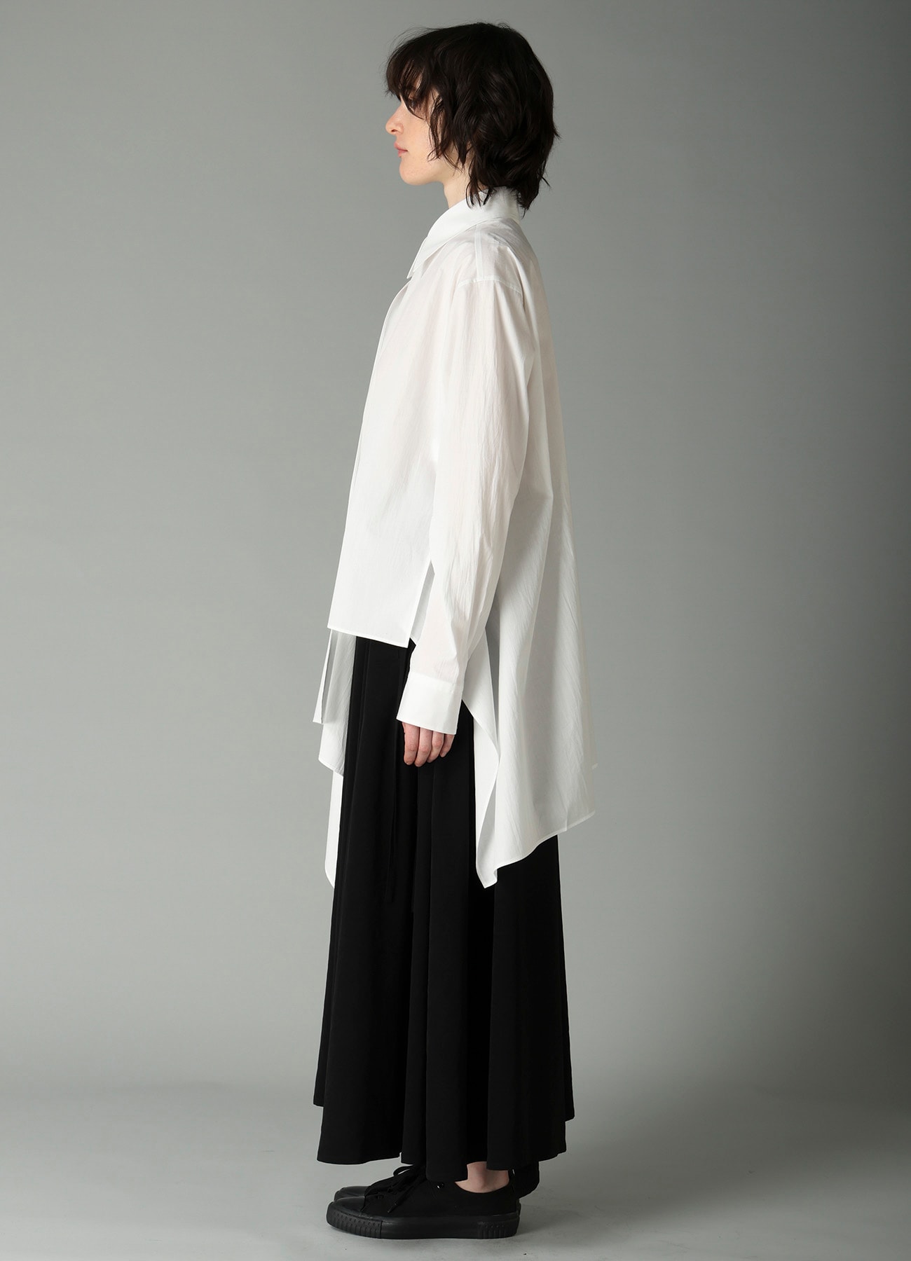 BROAD R LONG ASYMMETRIC BLOUSE