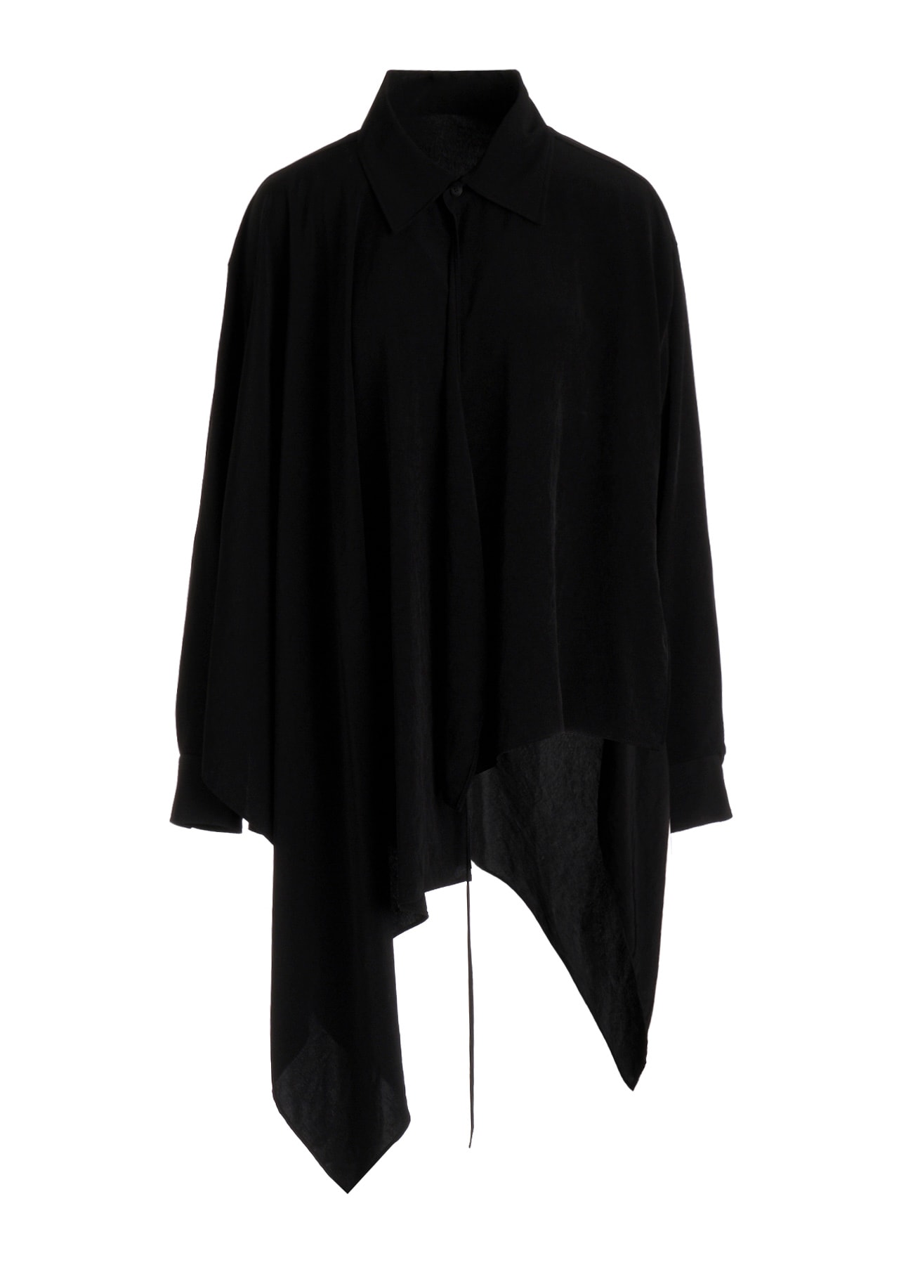 Ta/Pe CREPE DE CHINE R LONG ASYMMETRIC BLOUSE