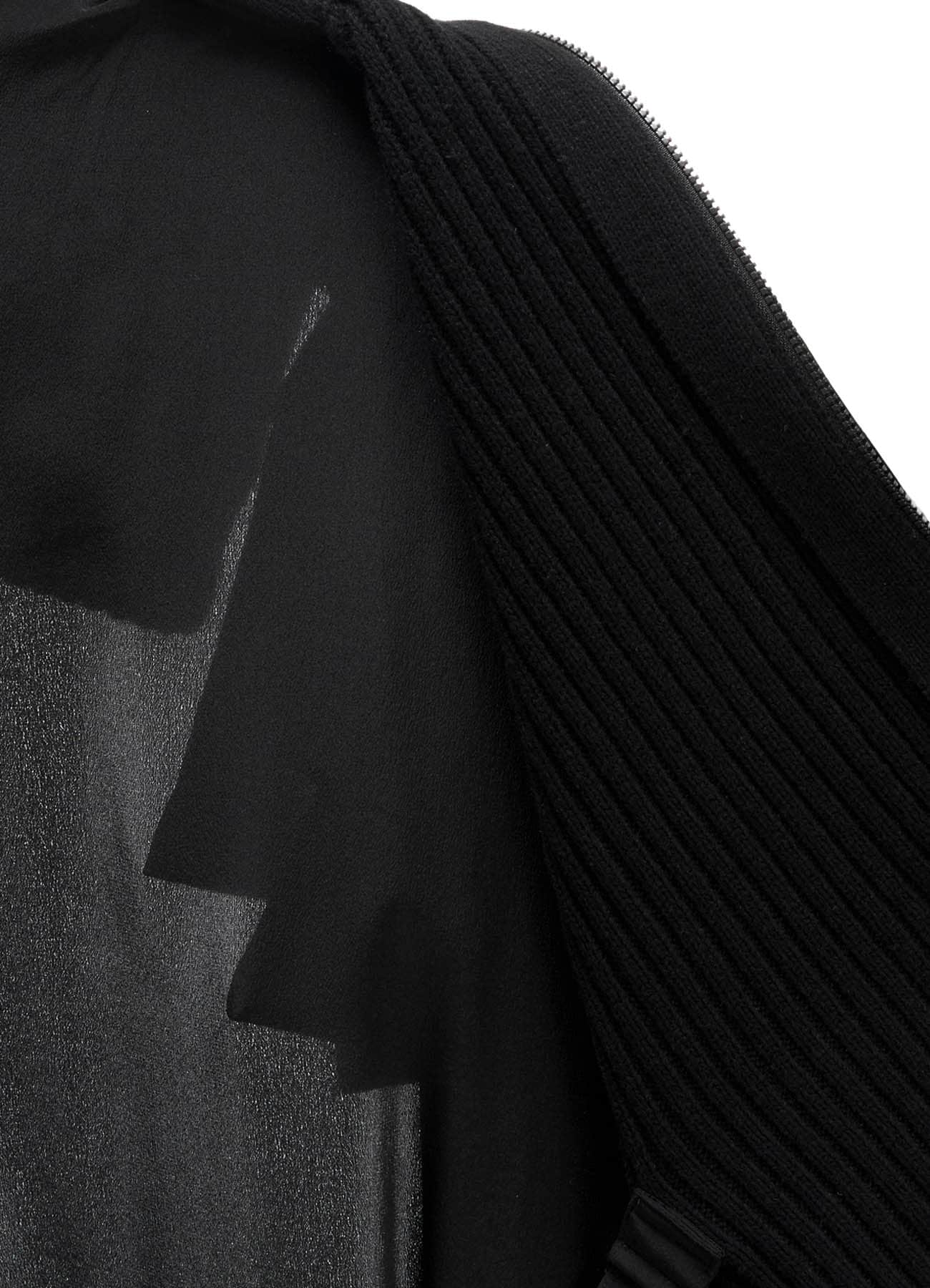 16MOMME DE CHINE KNIT COMBI KIMONO COAT