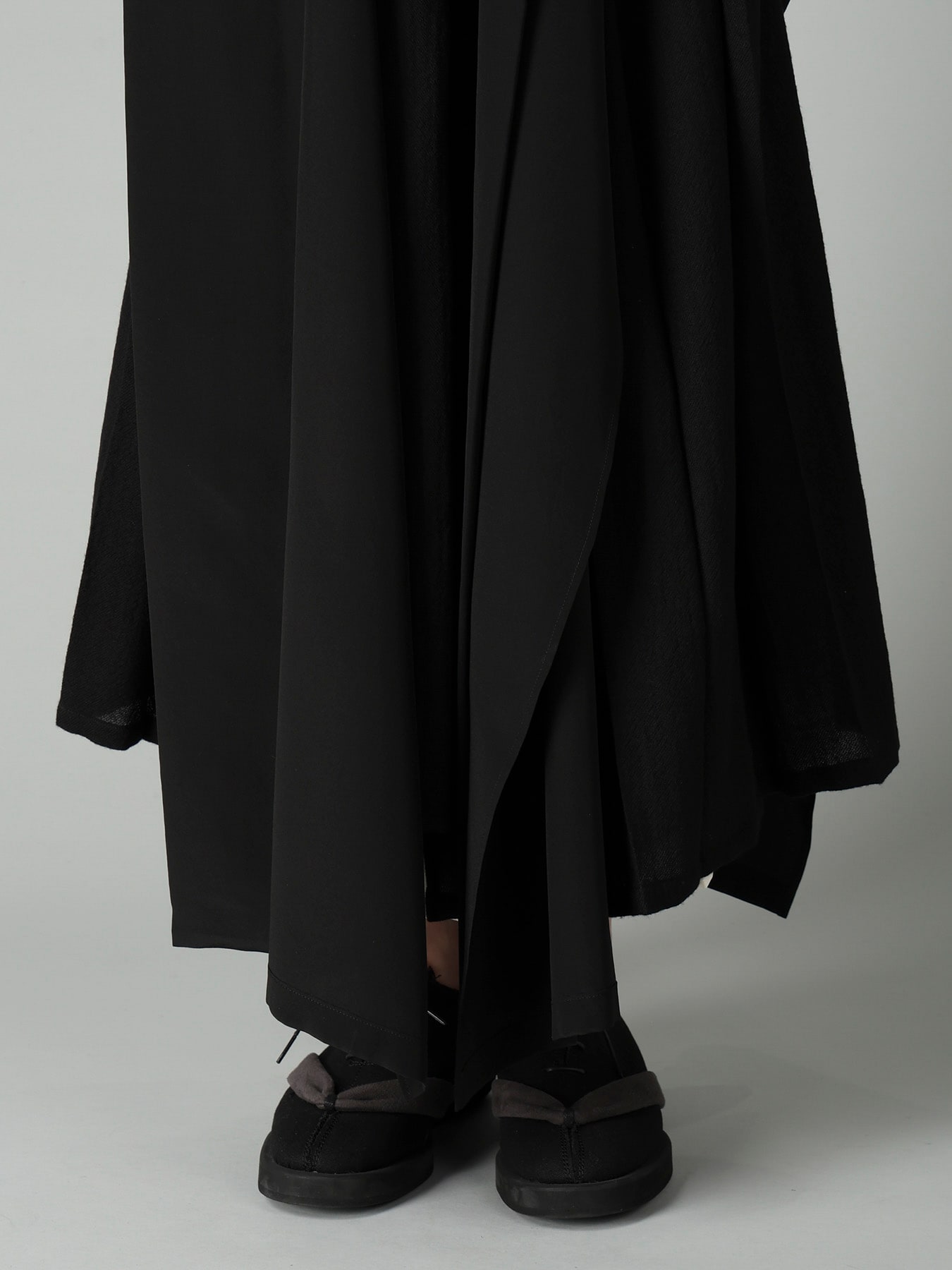 16MOMME DE CHINE KNIT COMBI KIMONO COAT