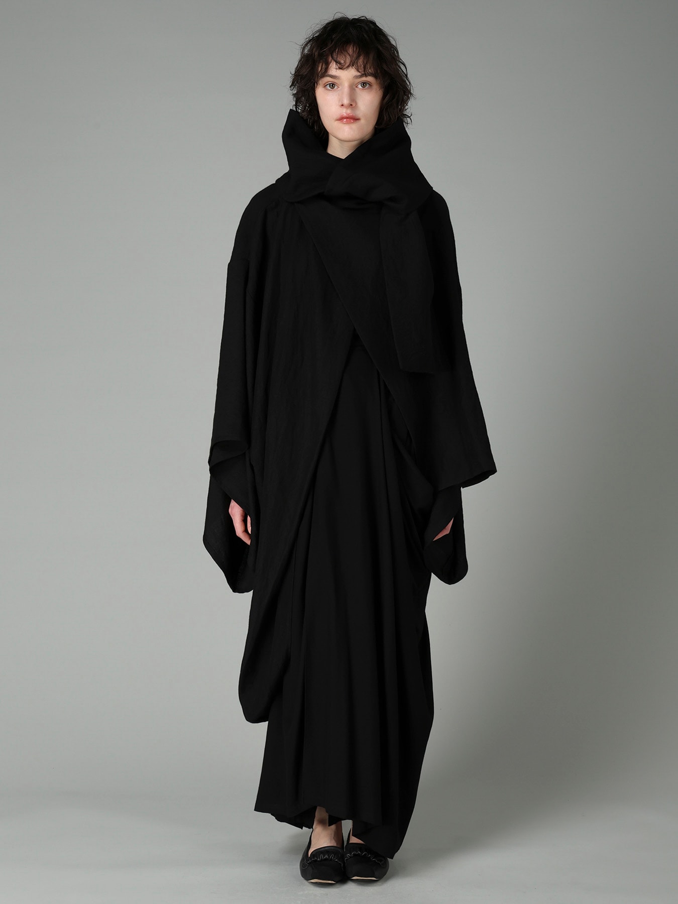 W/Li TWILL STOLE DETAIL COAT