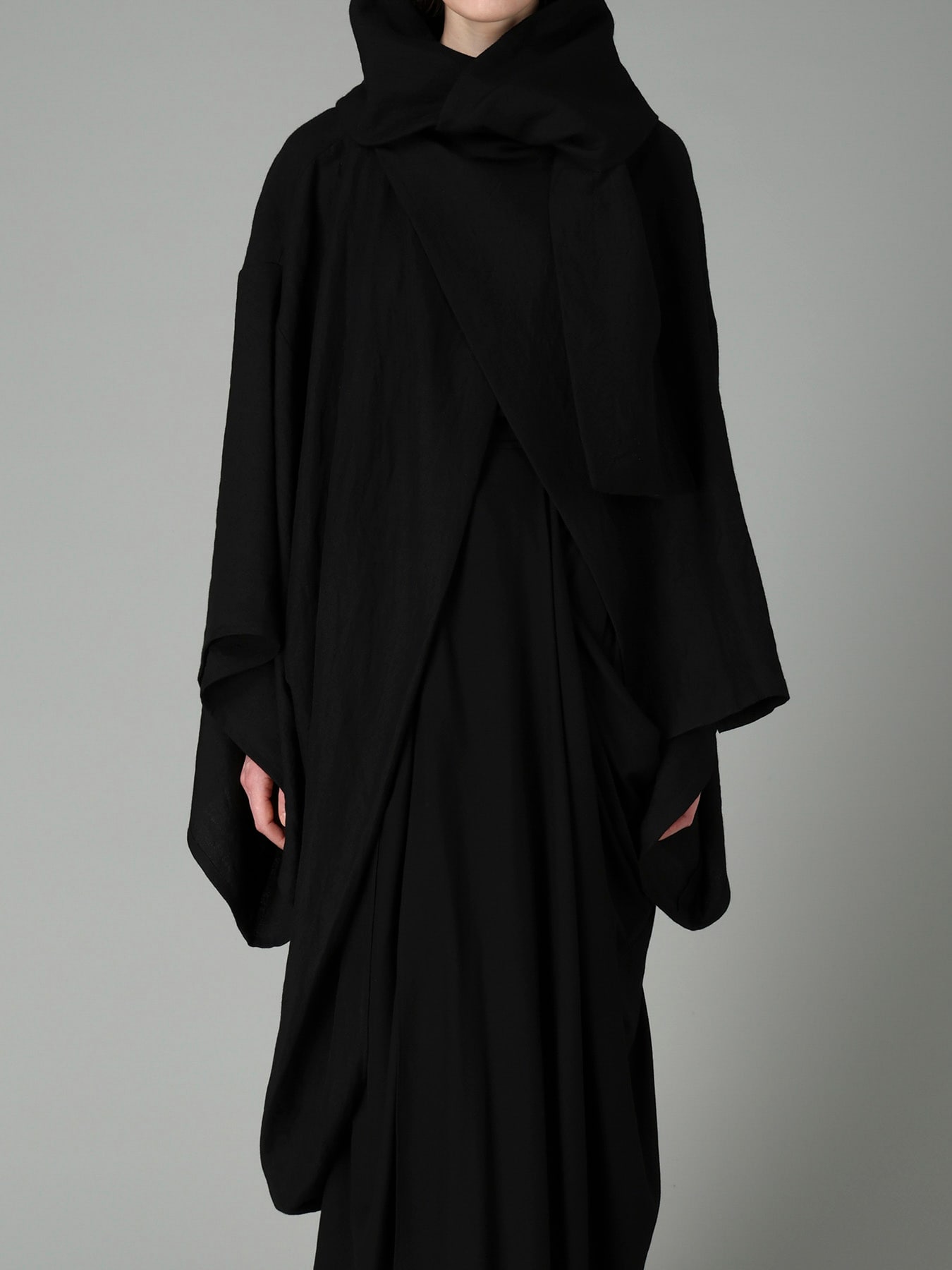 W/Li TWILL STOLE DETAIL COAT