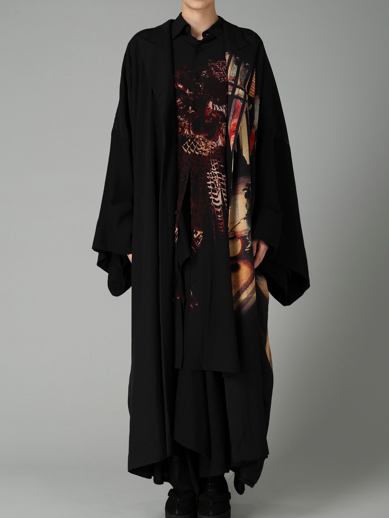 NIGHT SCENE IN YOSHIWARA PEAKED LAPEL CARDIGAN