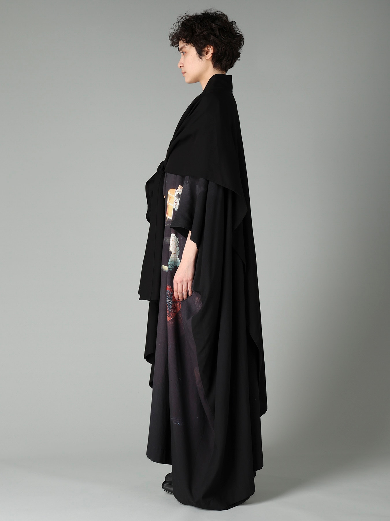 Cu/W HIGH TWISTED SERGE F KNOT DETAIL COAT