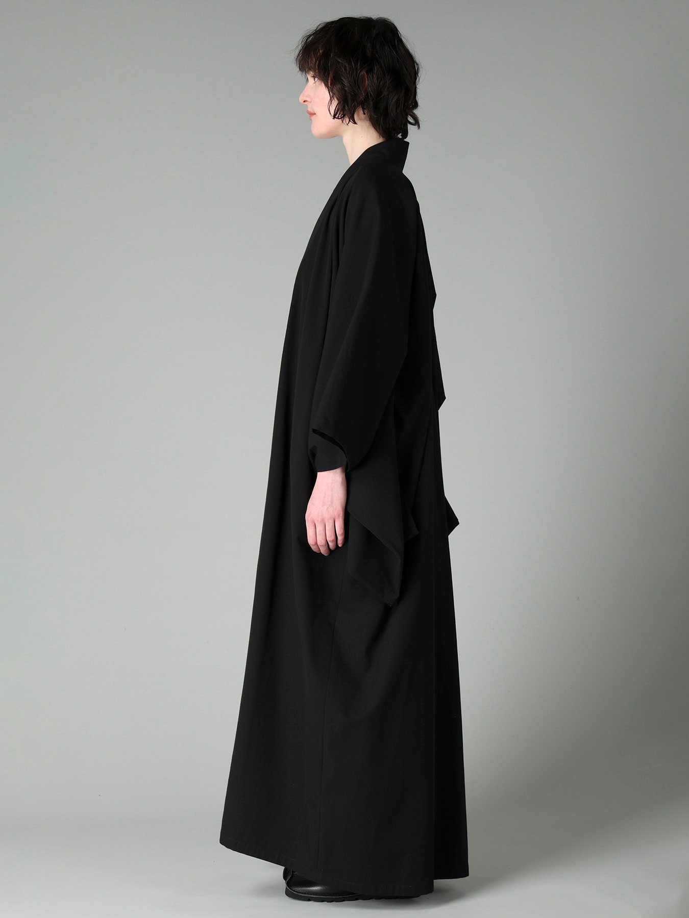 W/C GABARDINE KIMONO HAORI COAT
