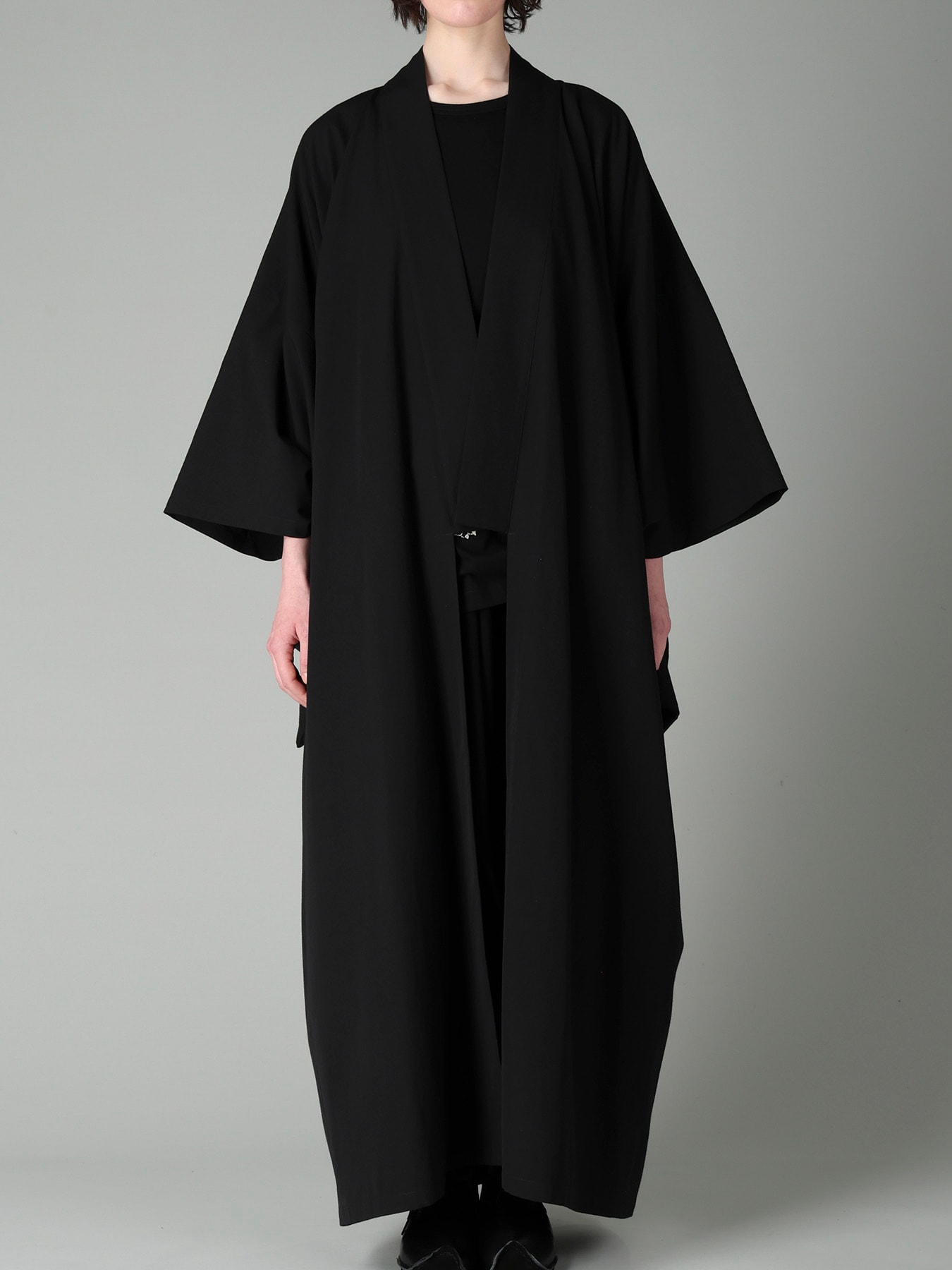 W/C GABARDINE KIMONO HAORI COAT