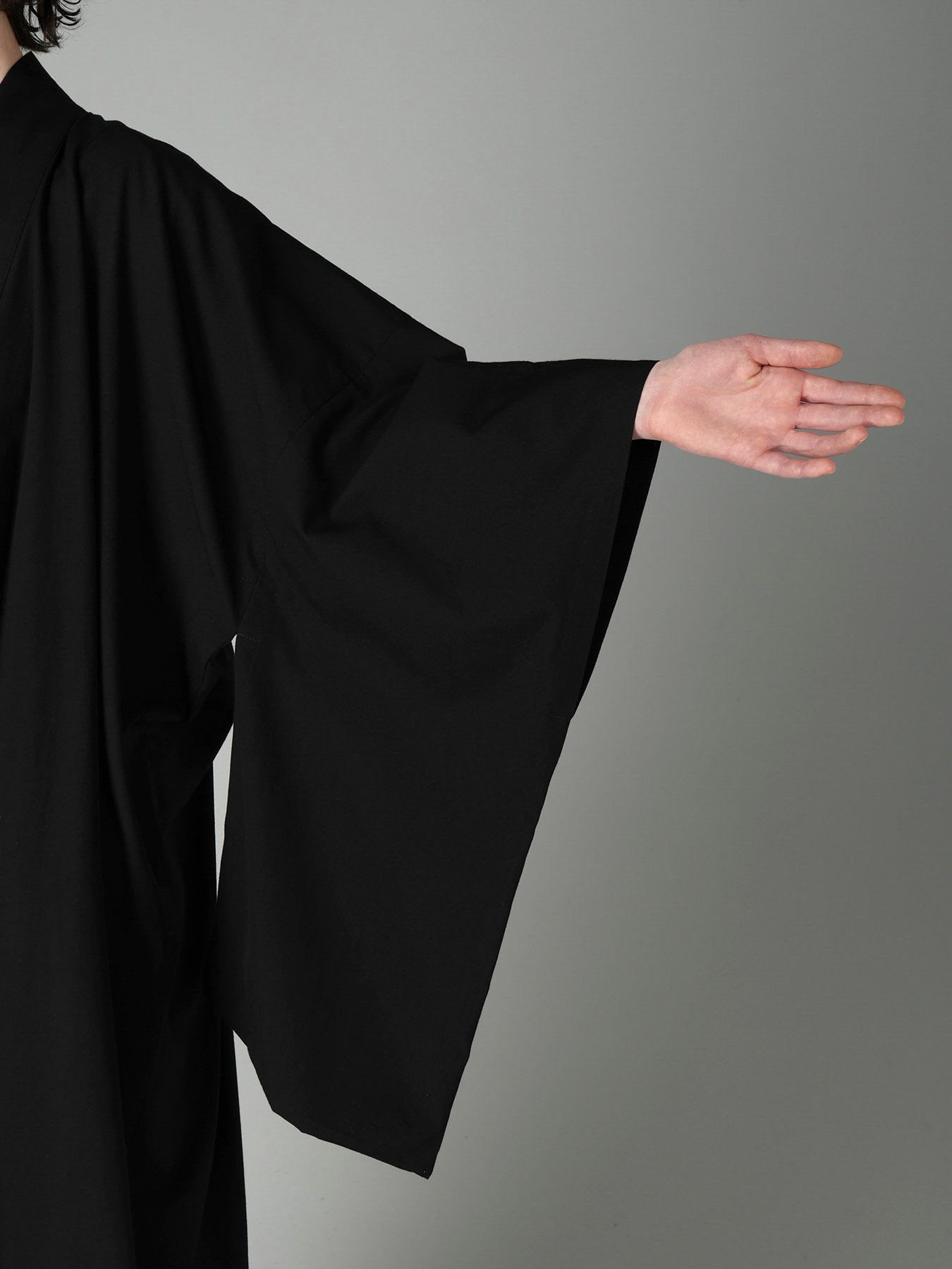 W/C GABARDINE KIMONO HAORI COAT