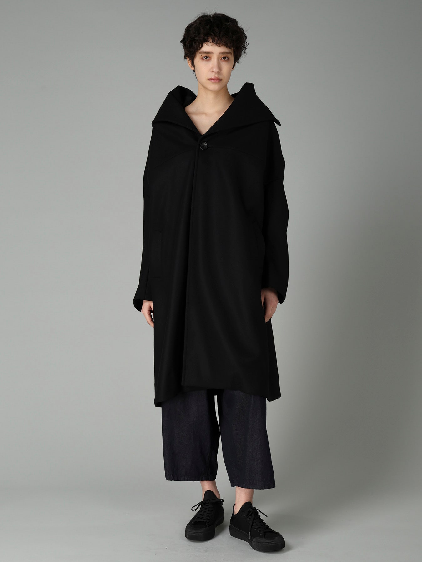 S100 MELTON DROPPED SHOULDER COAT