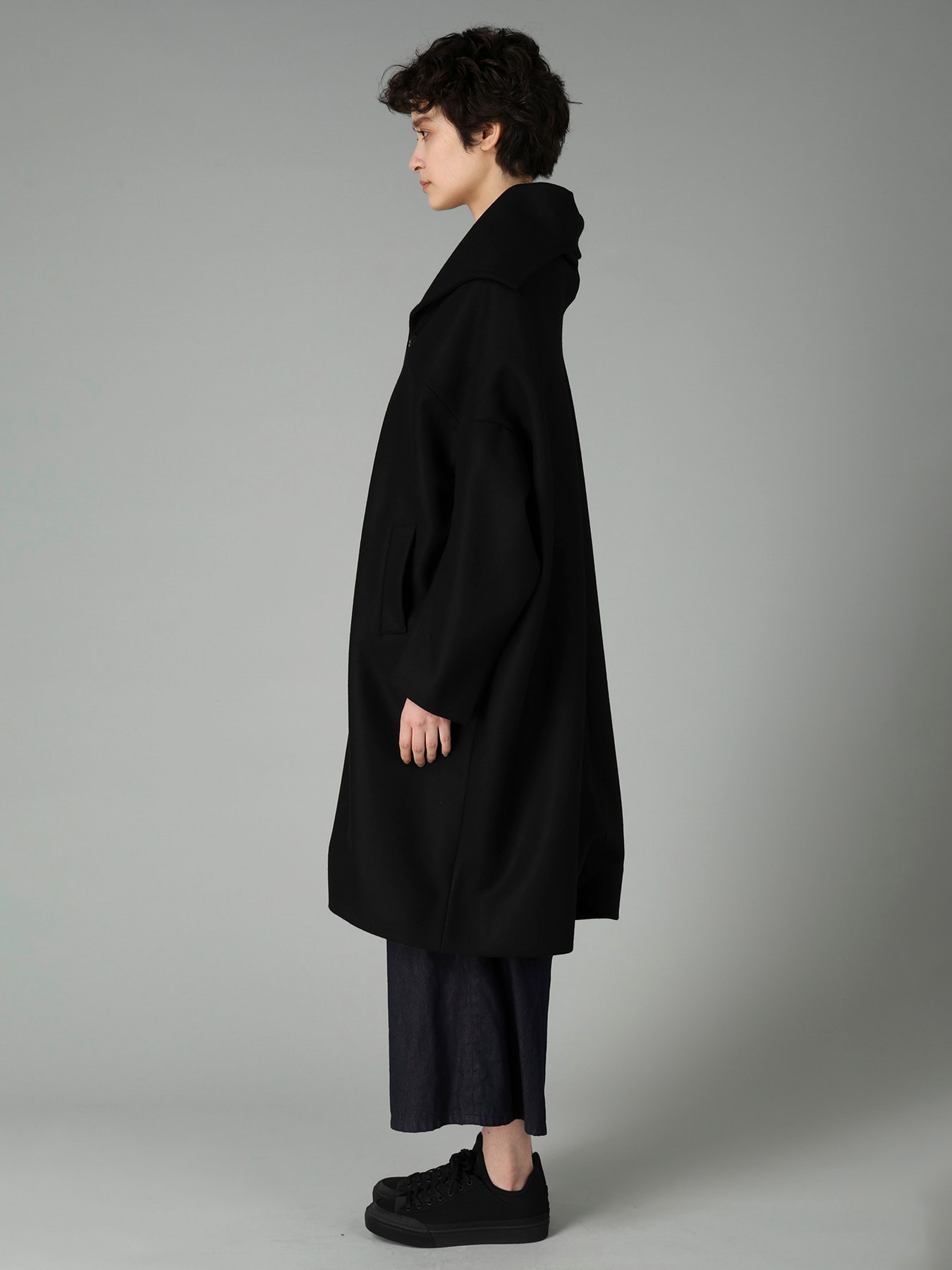S100 MELTON DROPPED SHOULDER COAT