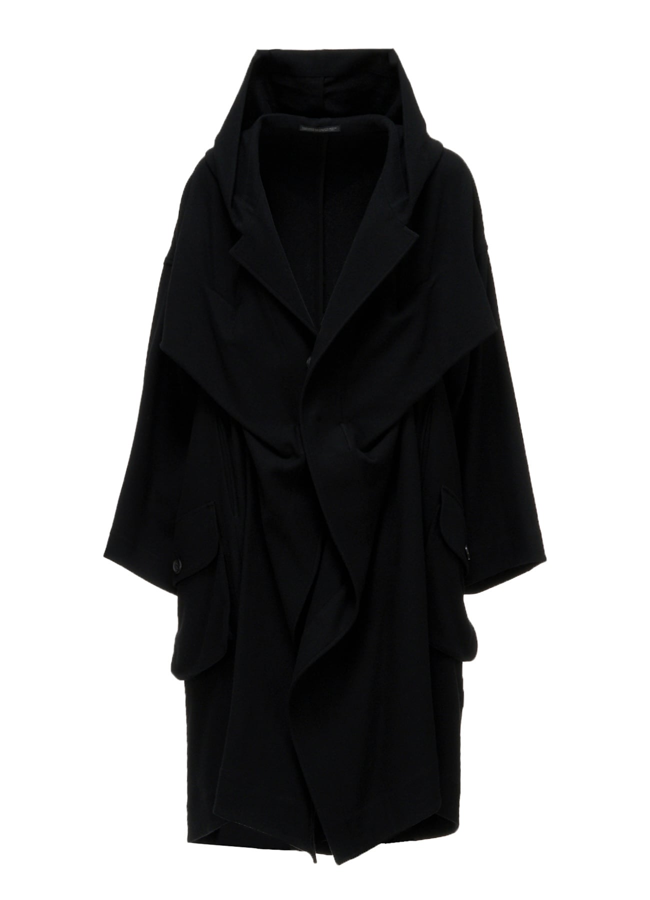 FLANNEL HOODED O SLEEVE COAT