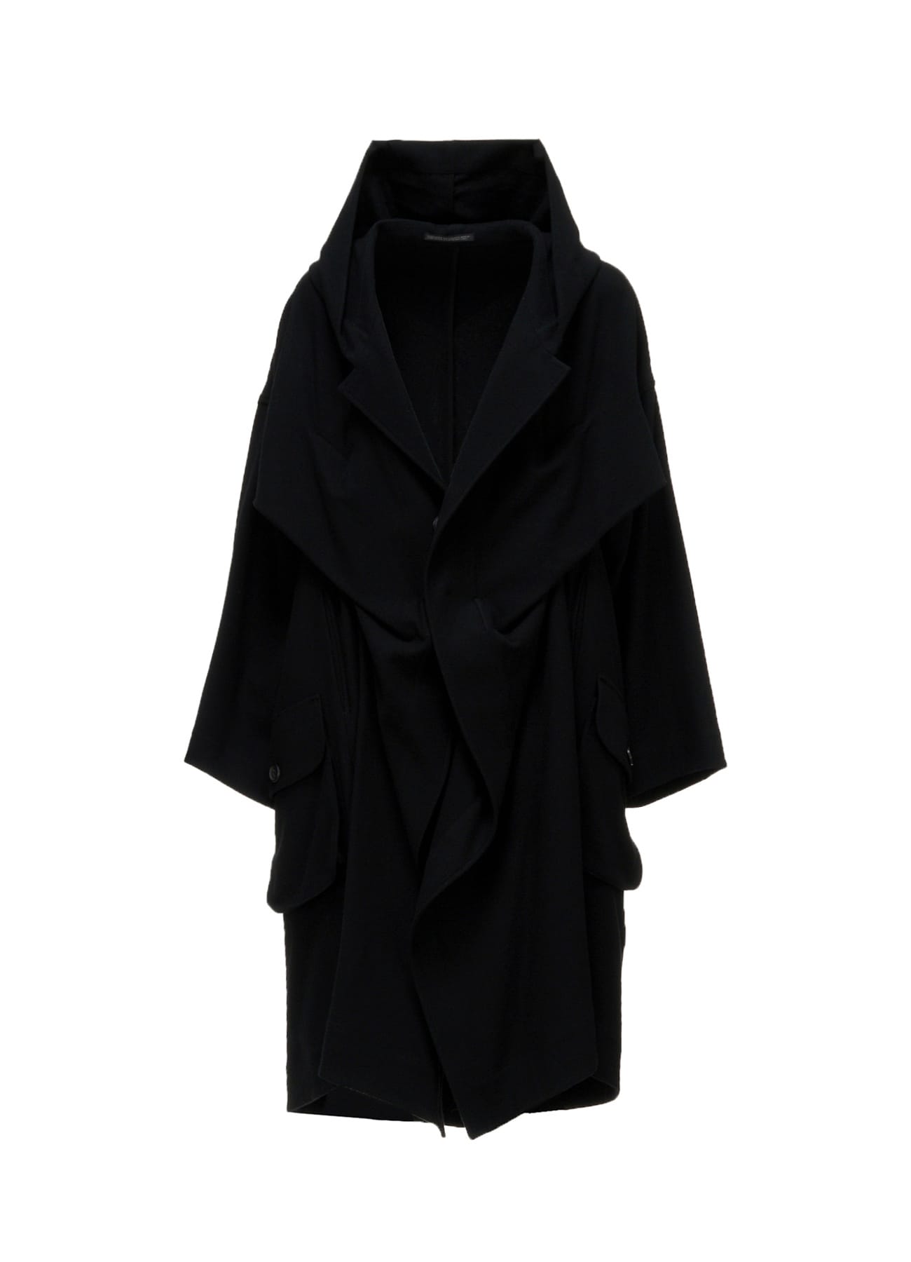 FLANNEL HOODED O SLEEVE COAT