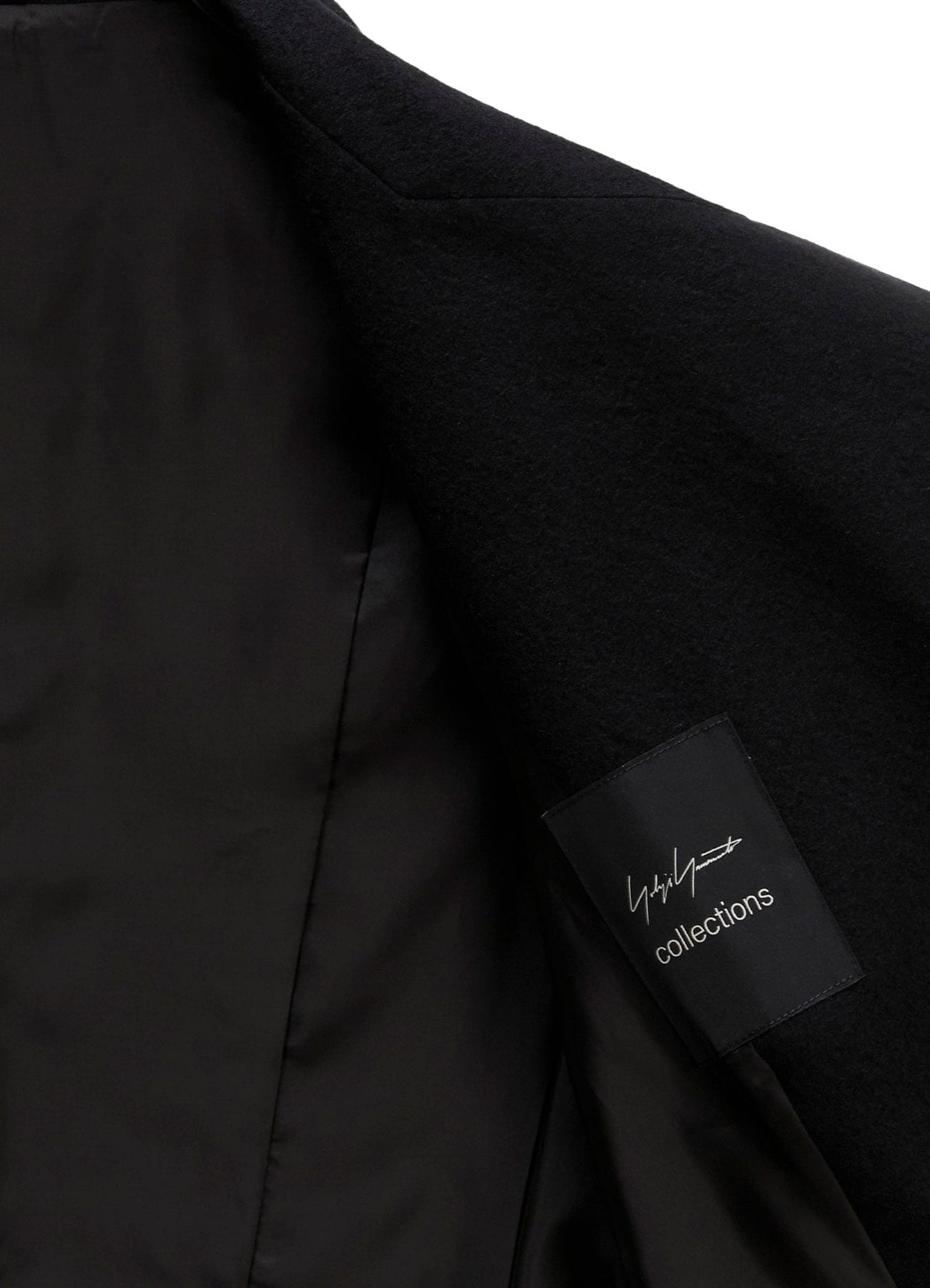 MILLED GABARDINE PEAKED FLARE LONG COAT