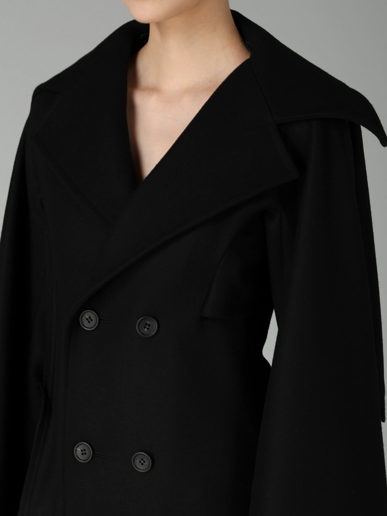 S100 MELTON 4B SLIM FIT COAT