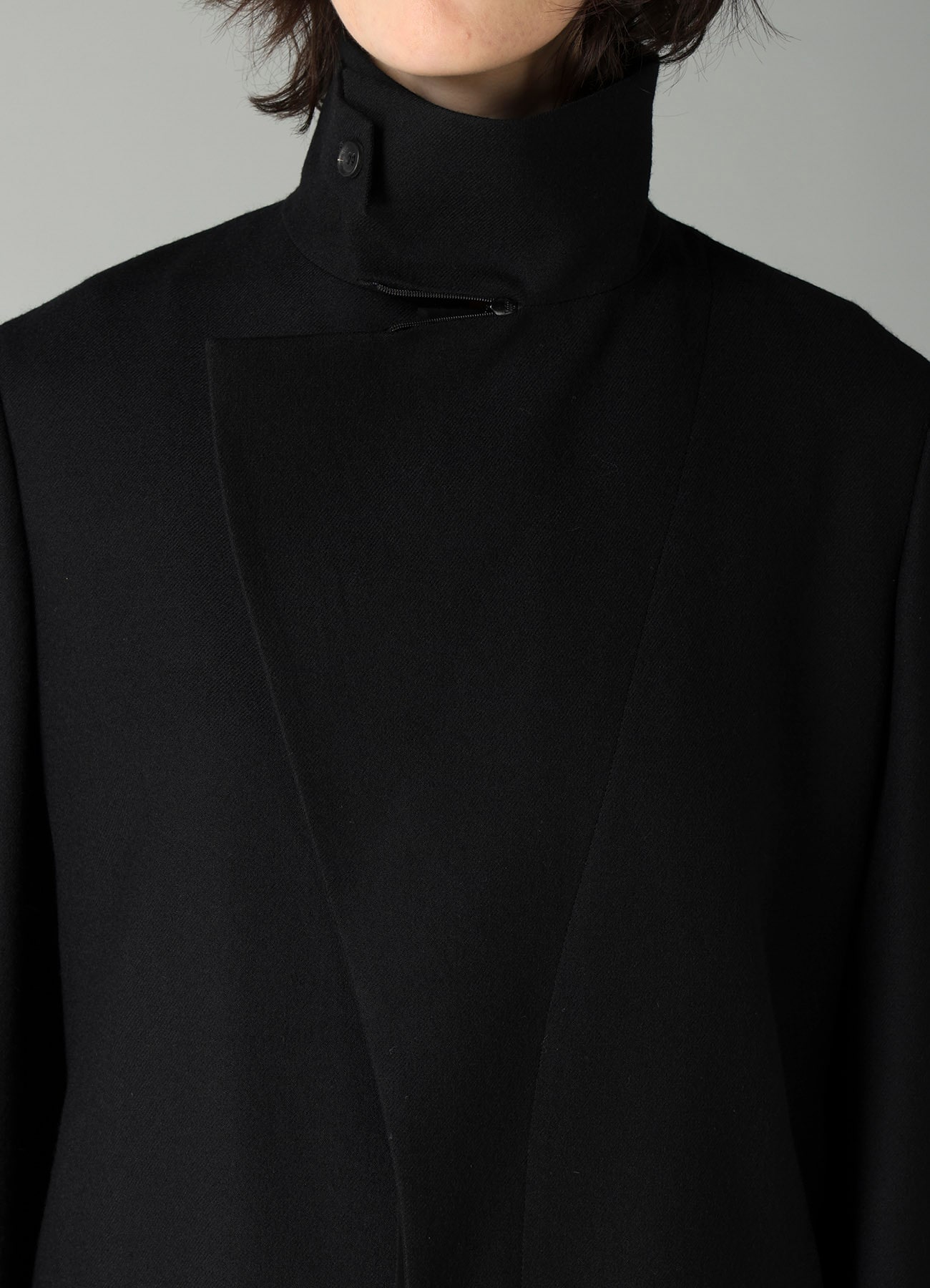 W/SAXONY R DOUBLE LAYERED LONG COAT