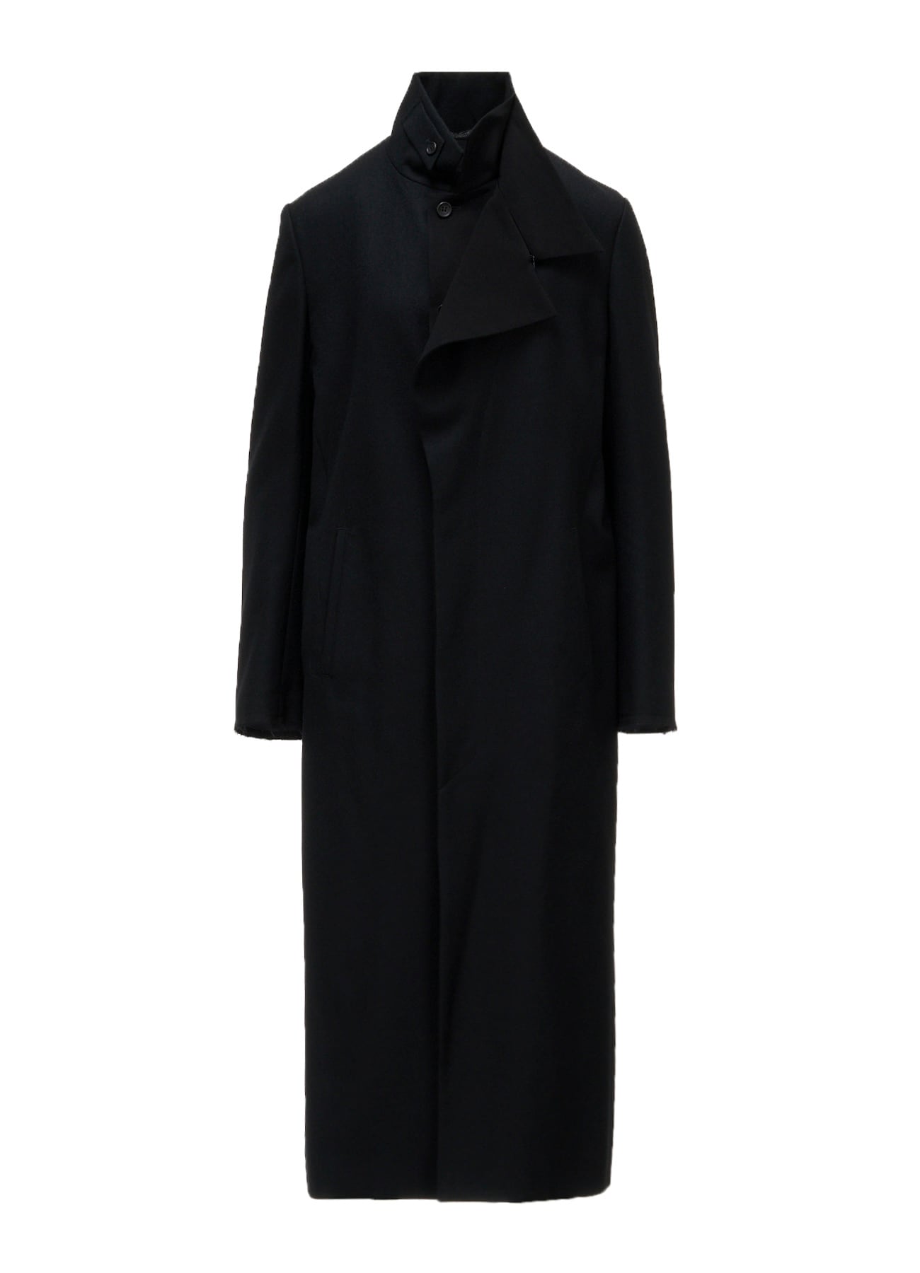 W/SAXONY R DOUBLE LAYERED LONG COAT