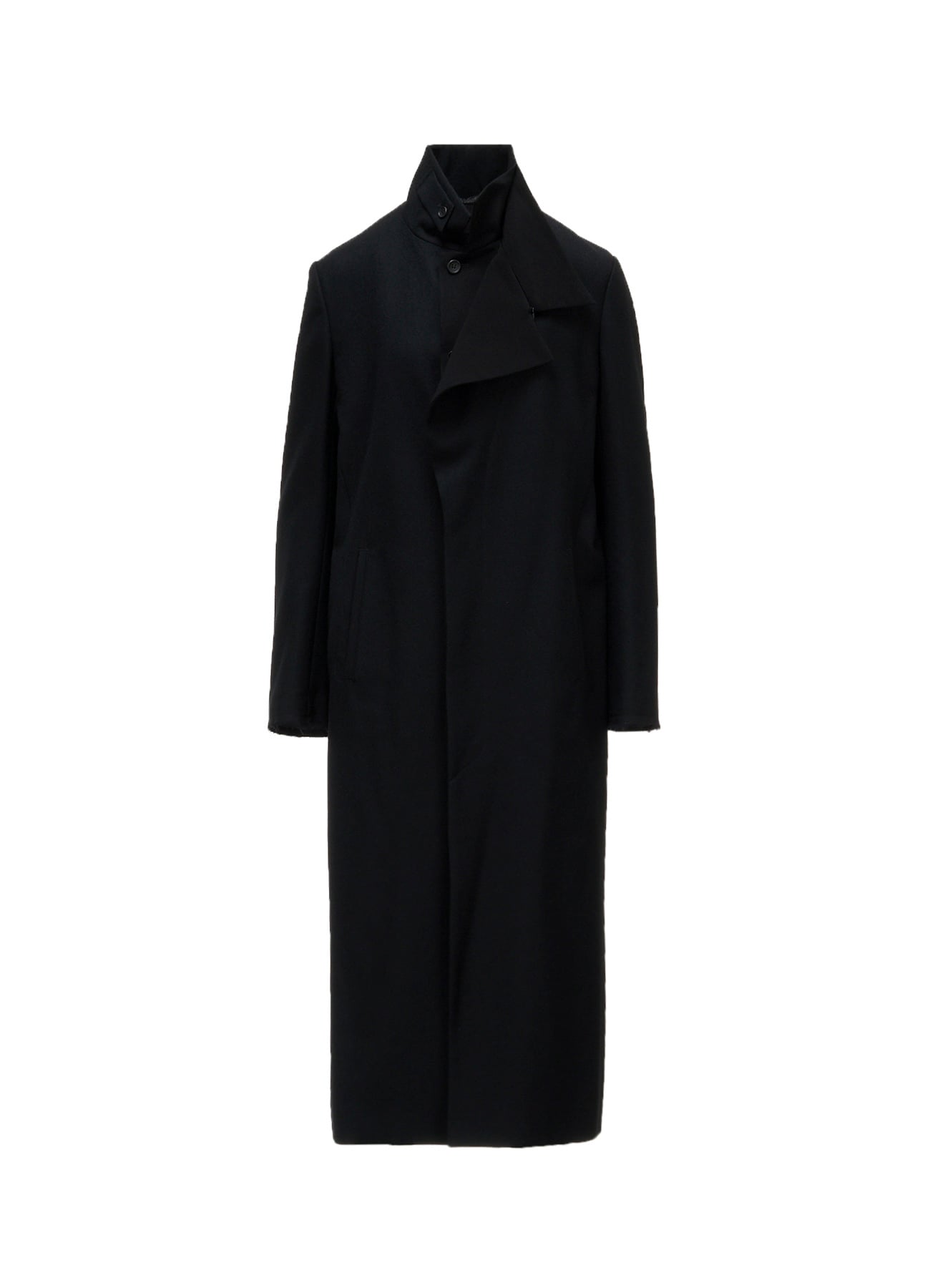 W/SAXONY R DOUBLE LAYERED LONG COAT