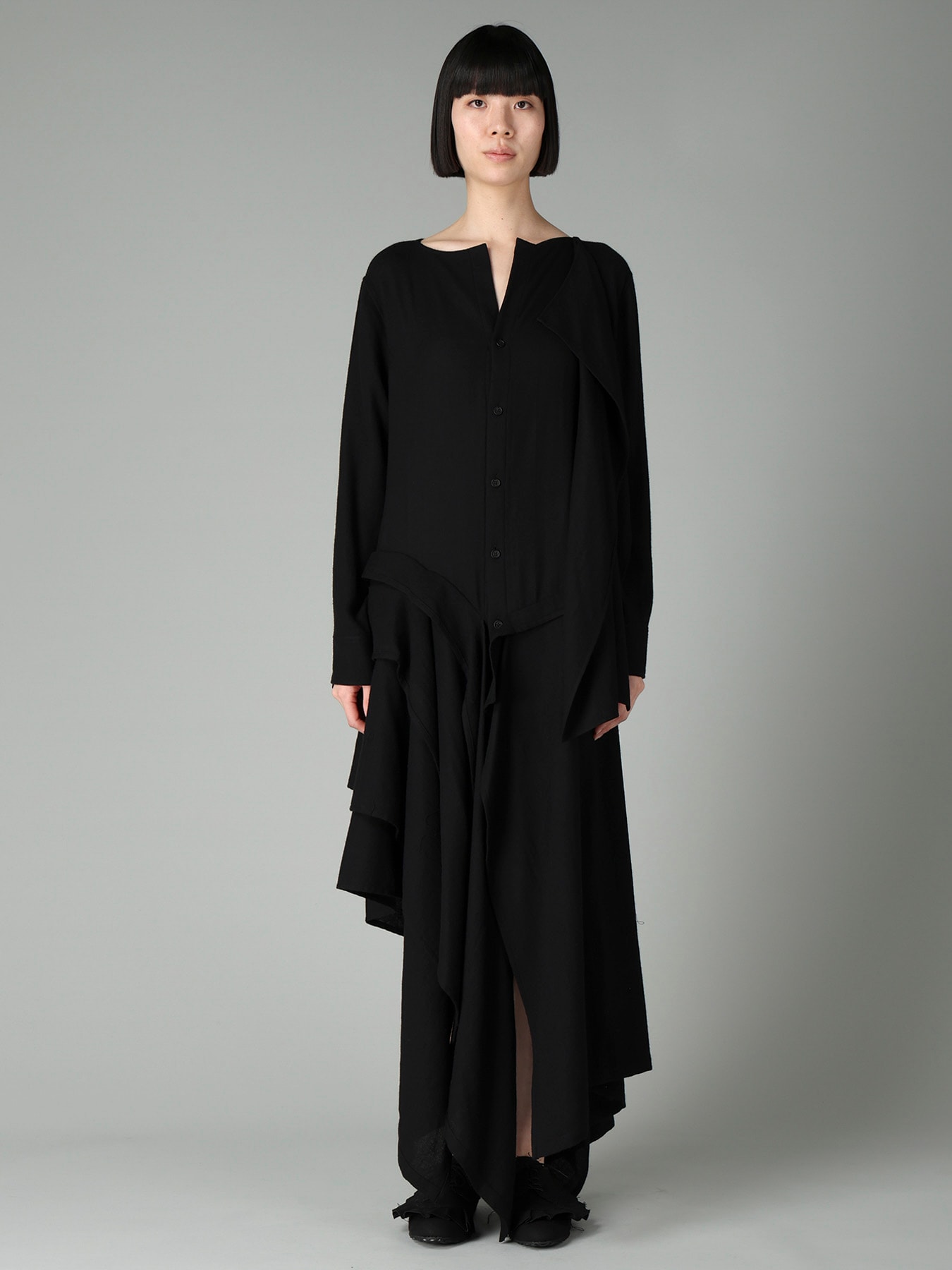 2/72 WOOL VIYELLA RANDOM HEM SHIRTS DRESS B
