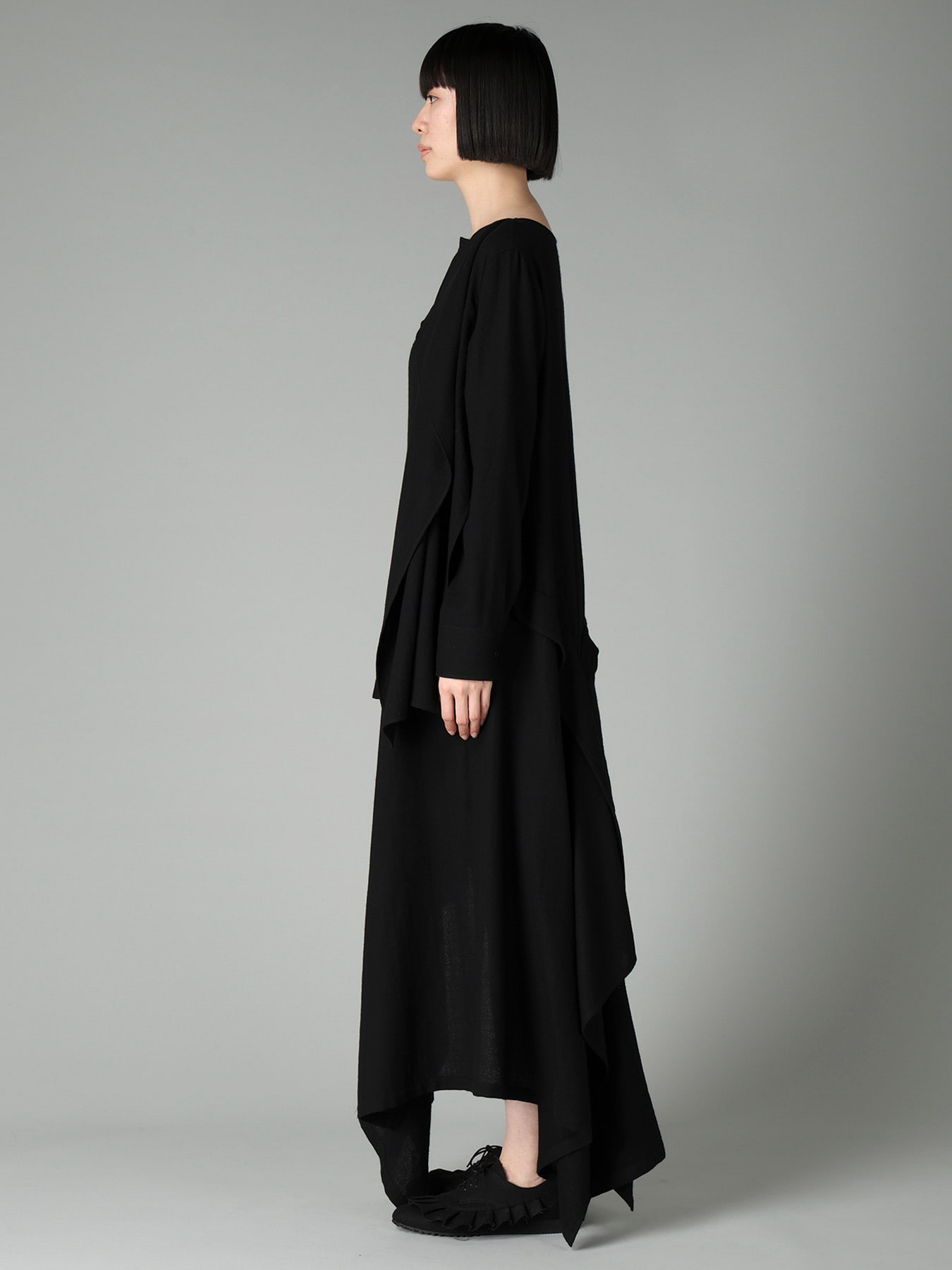 2/72 WOOL VIYELLA RANDOM HEM SHIRTS DRESS B