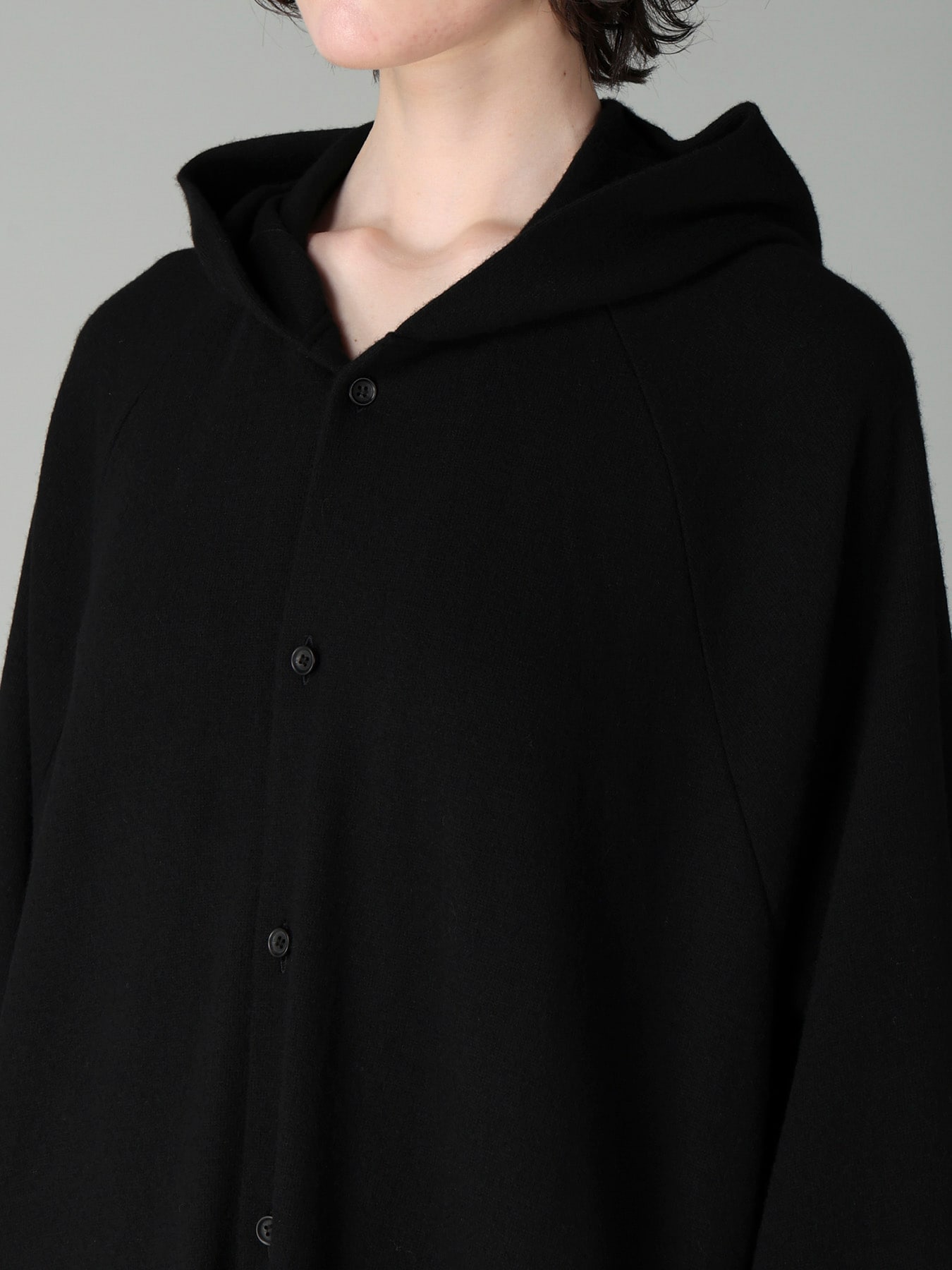 SOFT WOOLEN 1/14 SINGLE HOODED RAGLAN SLV DRESS